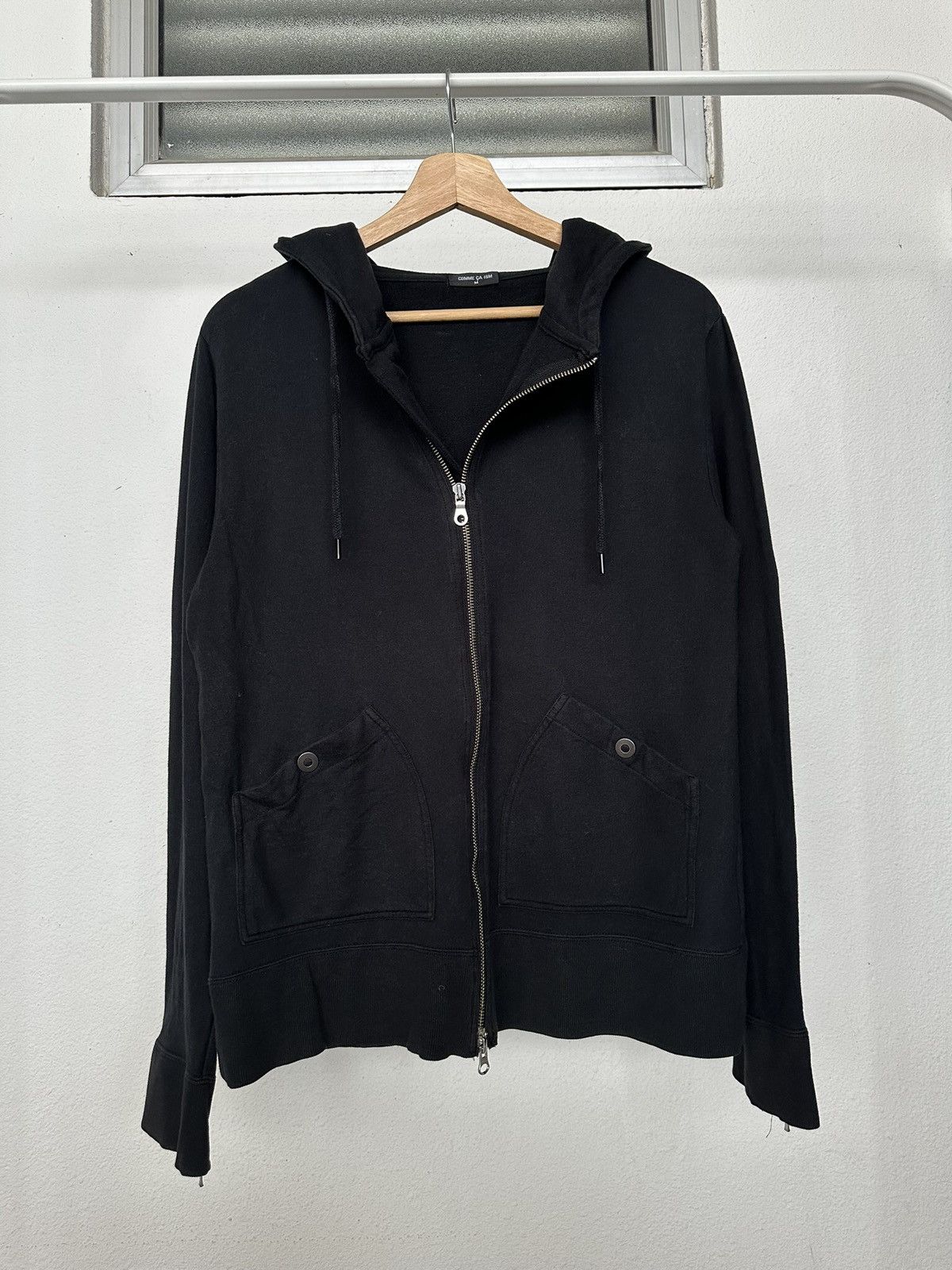 Japanese Brand 2006SS - Comme Ca Ism asymmetric zipper hoodie Size US M / EU 48-50 / 2 - 10 Thumbnail