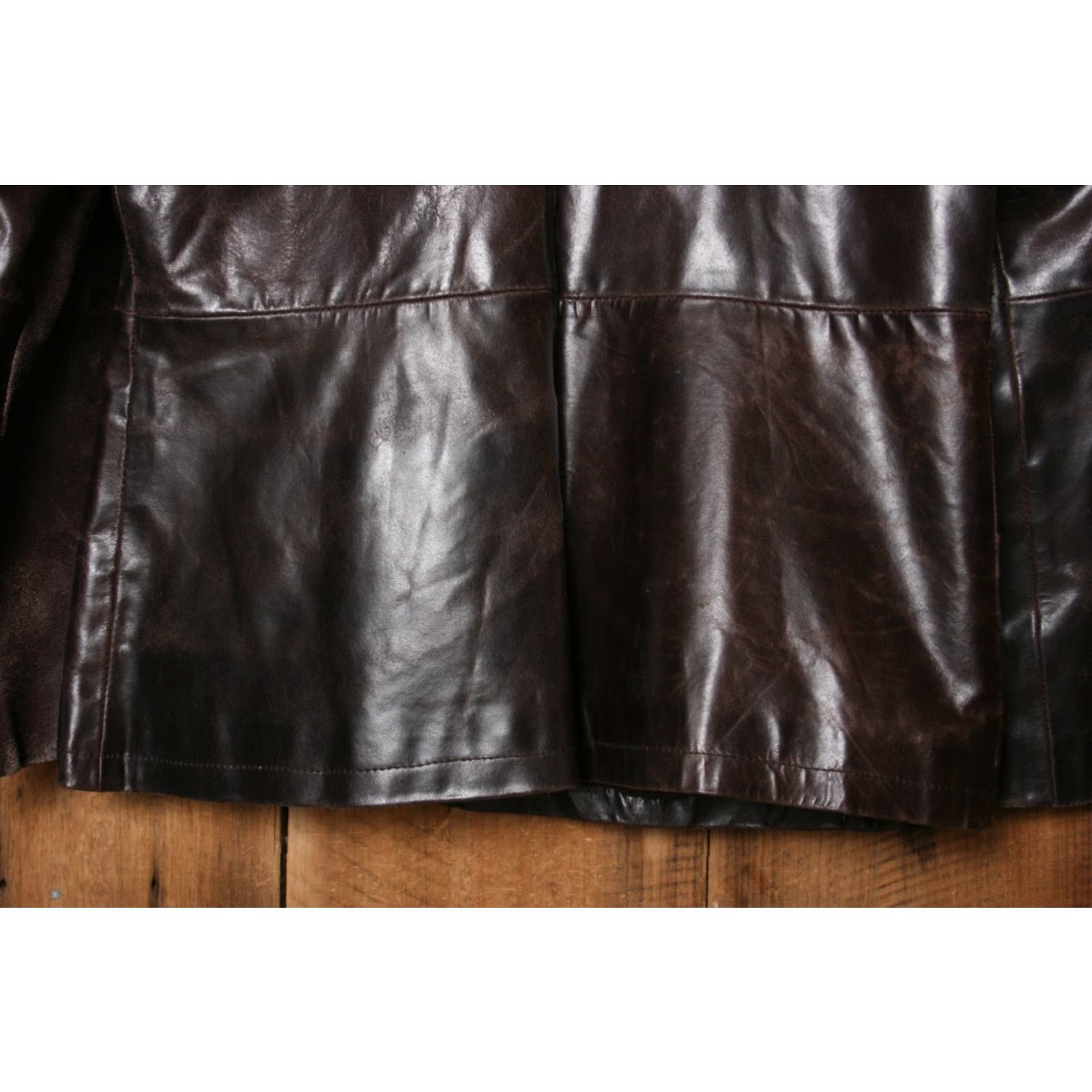 Vintage VINTAGE Maxima by WILSONS Stiff Brown Leather Car Coat Women's XXL XL Size XL / US 12-14 / IT 48-50 - 7 Thumbnail