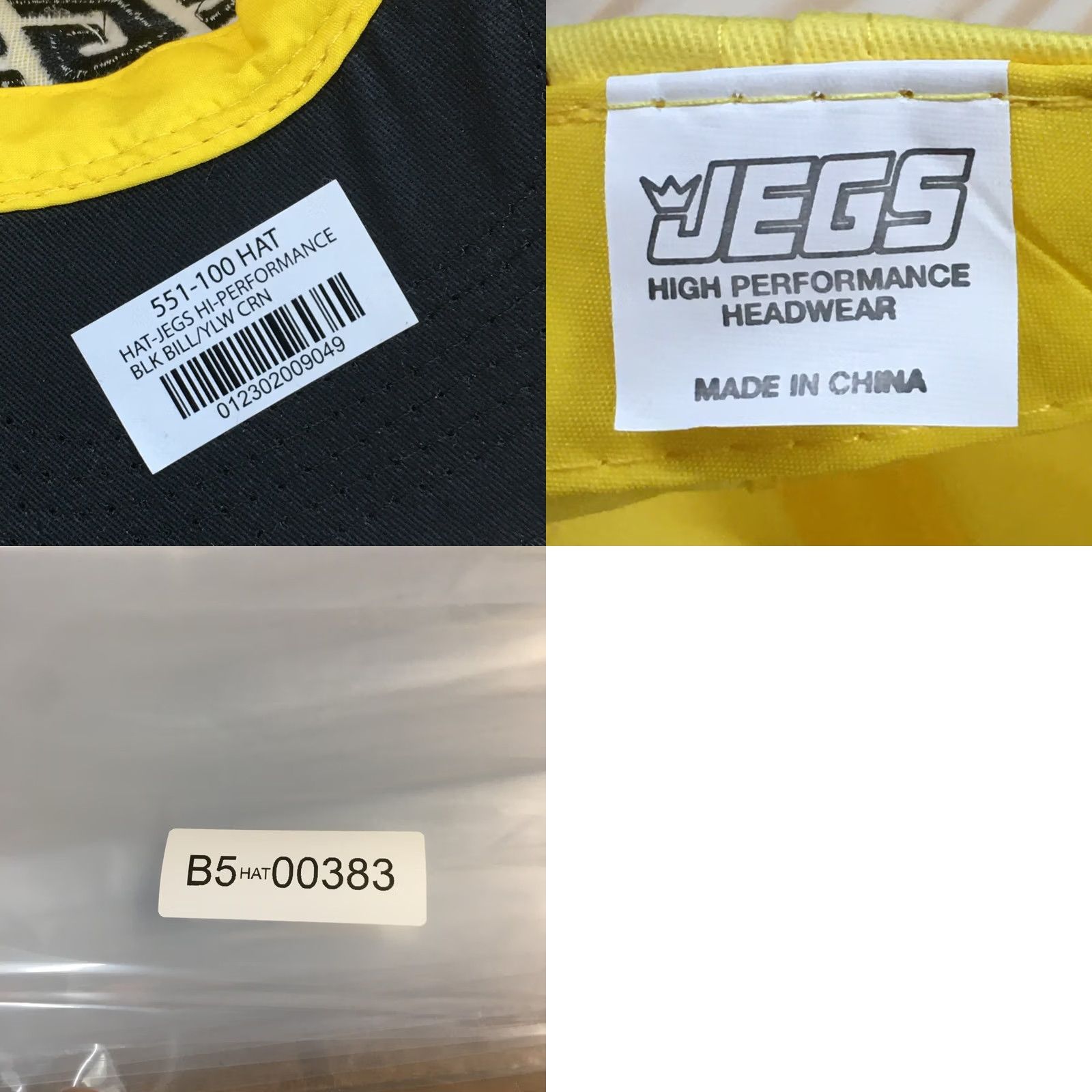 Vintage Jegs Baseball Cap Unisex Yellow OS Curved Brim Embroidered Logo High Performance Size ONE SIZE - 9 Thumbnail