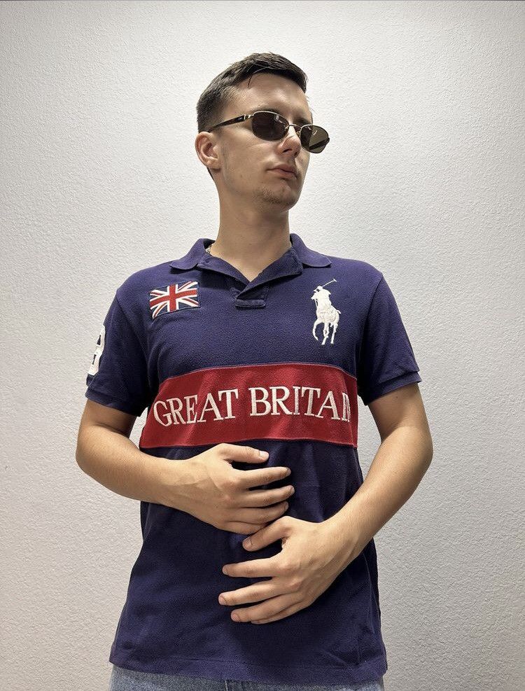 Polo Ralph Lauren × Vintage Polo Ralph Lauren USA Polo Shirt Rugby Japanese Vintage Size US M / EU 48-50 / 2 - 2 Thumbnail