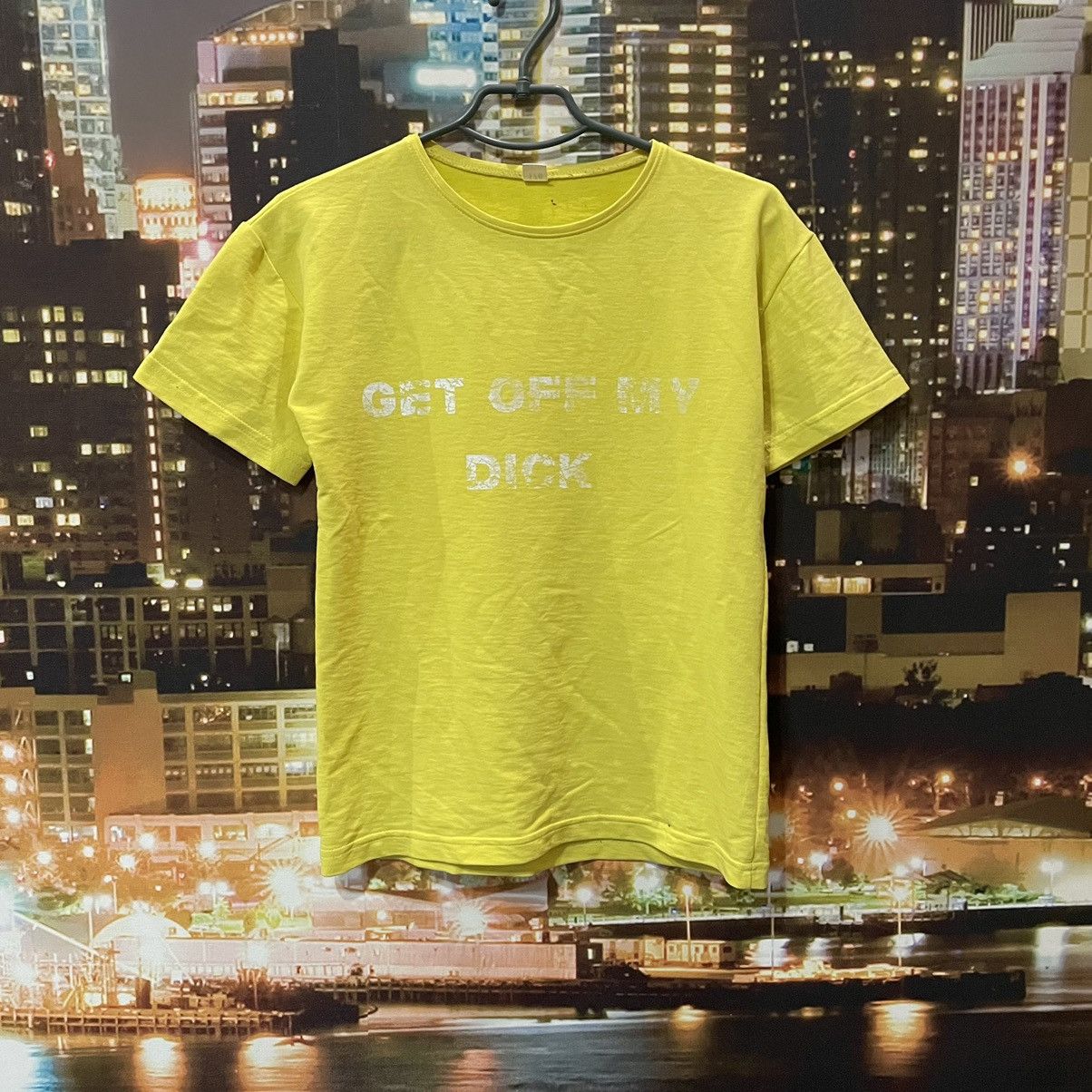 Band Tees YELLOW HUMOR TEE 80S GET OFF MY D1CK FUNNY PORN XXX Size US M / EU 48-50 / 2 - 1 Thumbnail