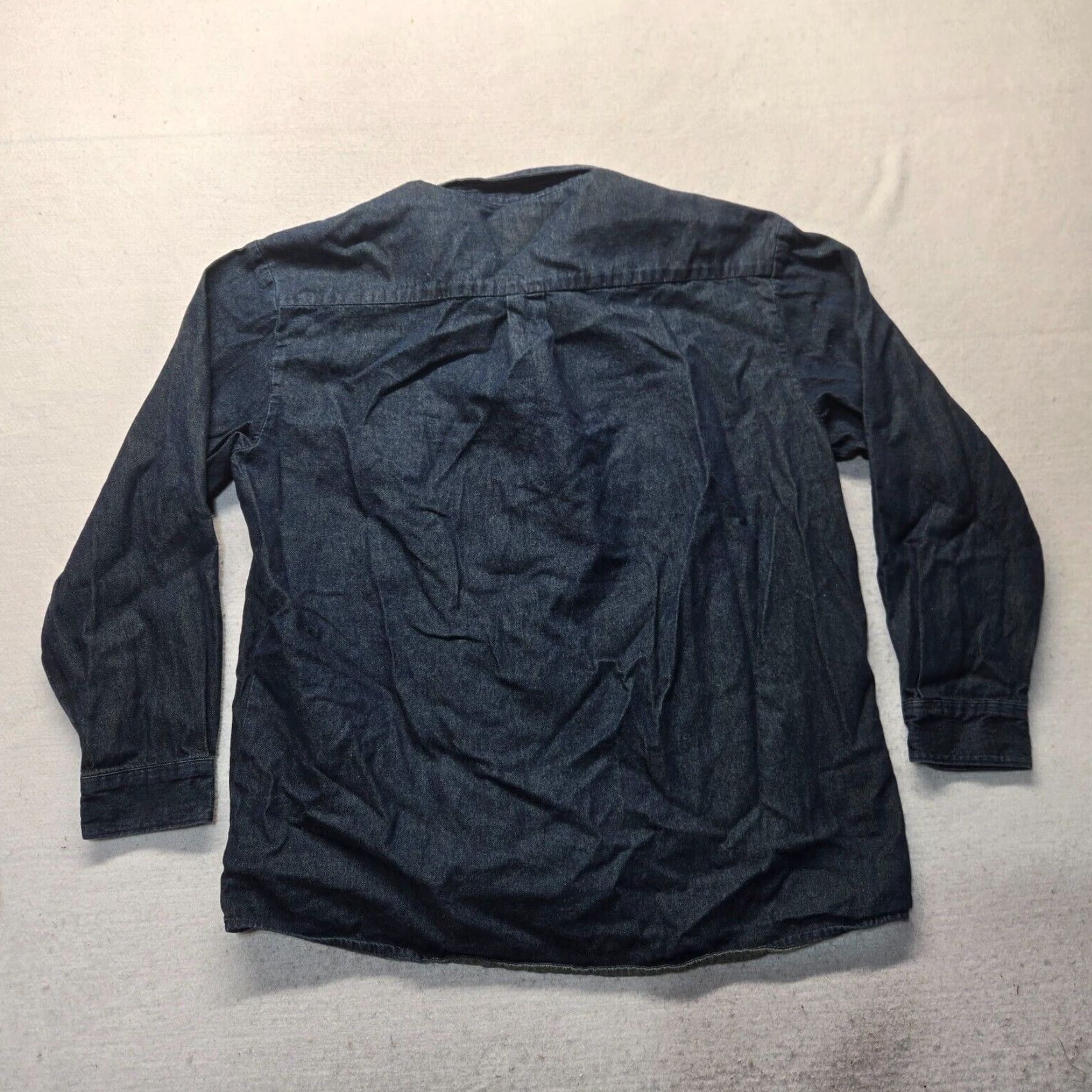 Dickies Dickies Denim Shirt Blue Long Sleeve Button Up Heavy Cotton 2XL Men's Casual Work Shirt Size US XXL / EU 58 / 5 - 7 Thumbnail