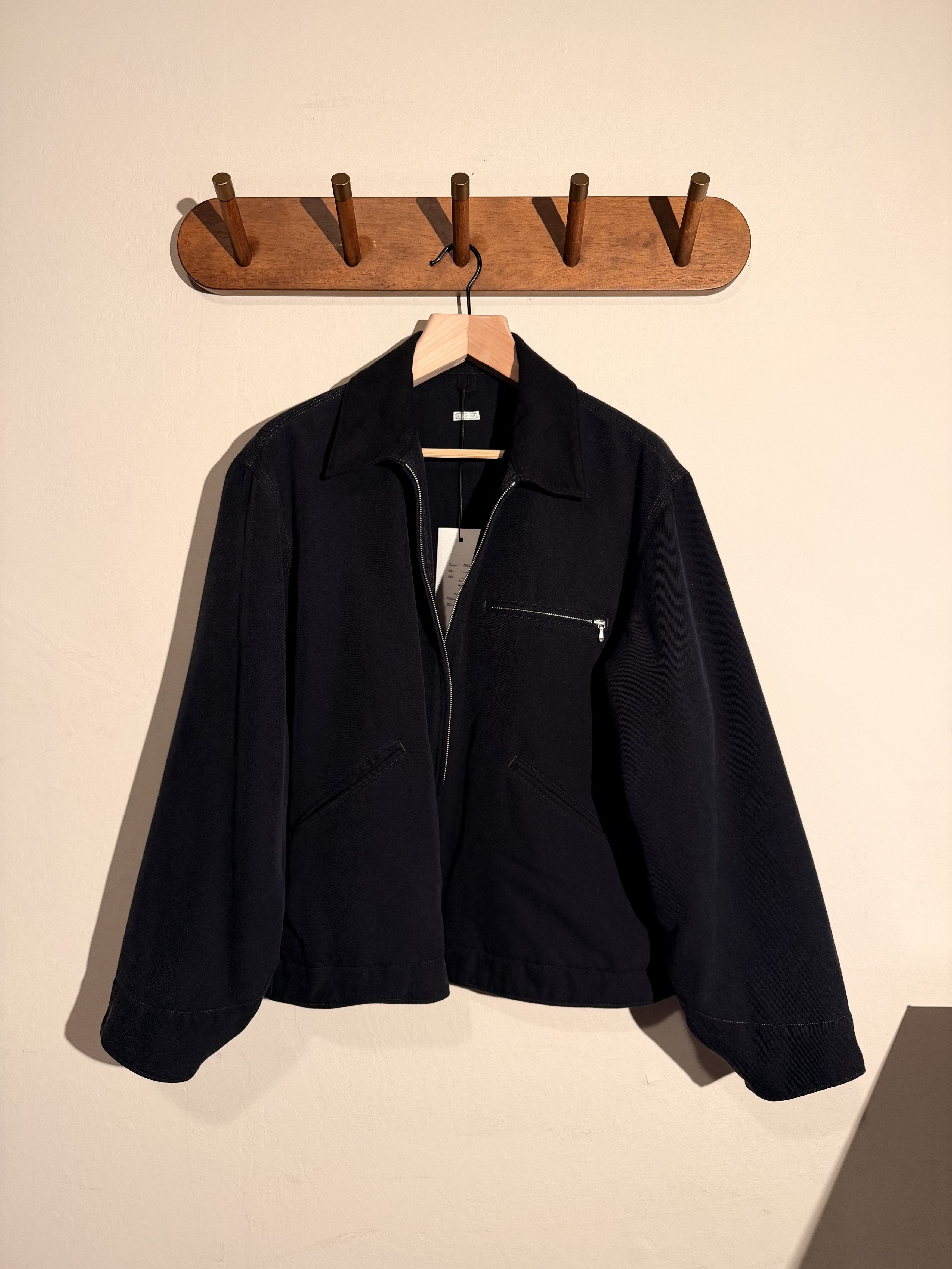 A.PRESSE A.PRESSE Silk Cotton Detroit Jacket in Black / Size 3