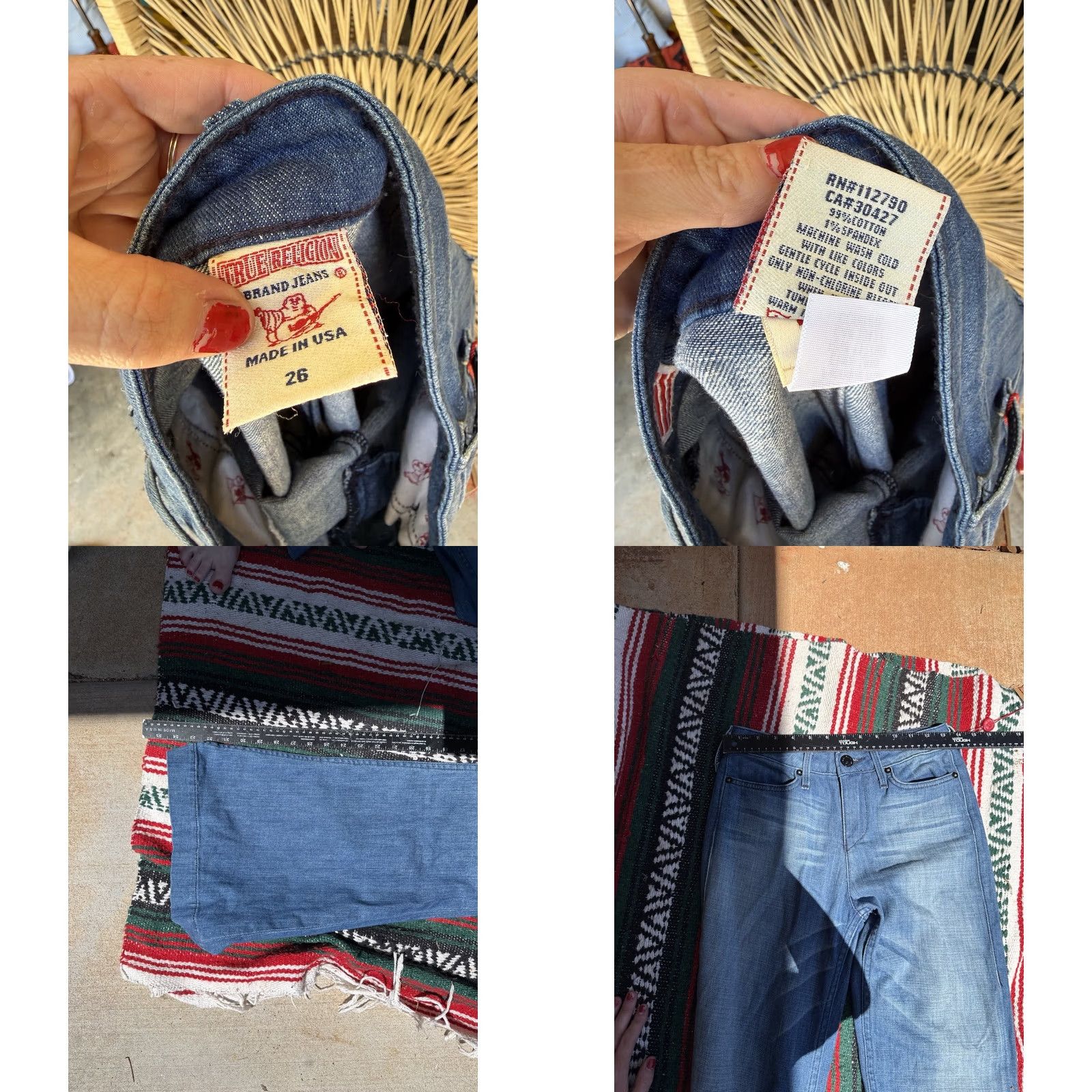 True Religion VINTAGE True Religion Jeans Joey Flare Low Rise 26 New with Tags Blue Denim 5-Pocket Womens Shoes? Size 26" / US 2 / IT 38 - 8 Thumbnail