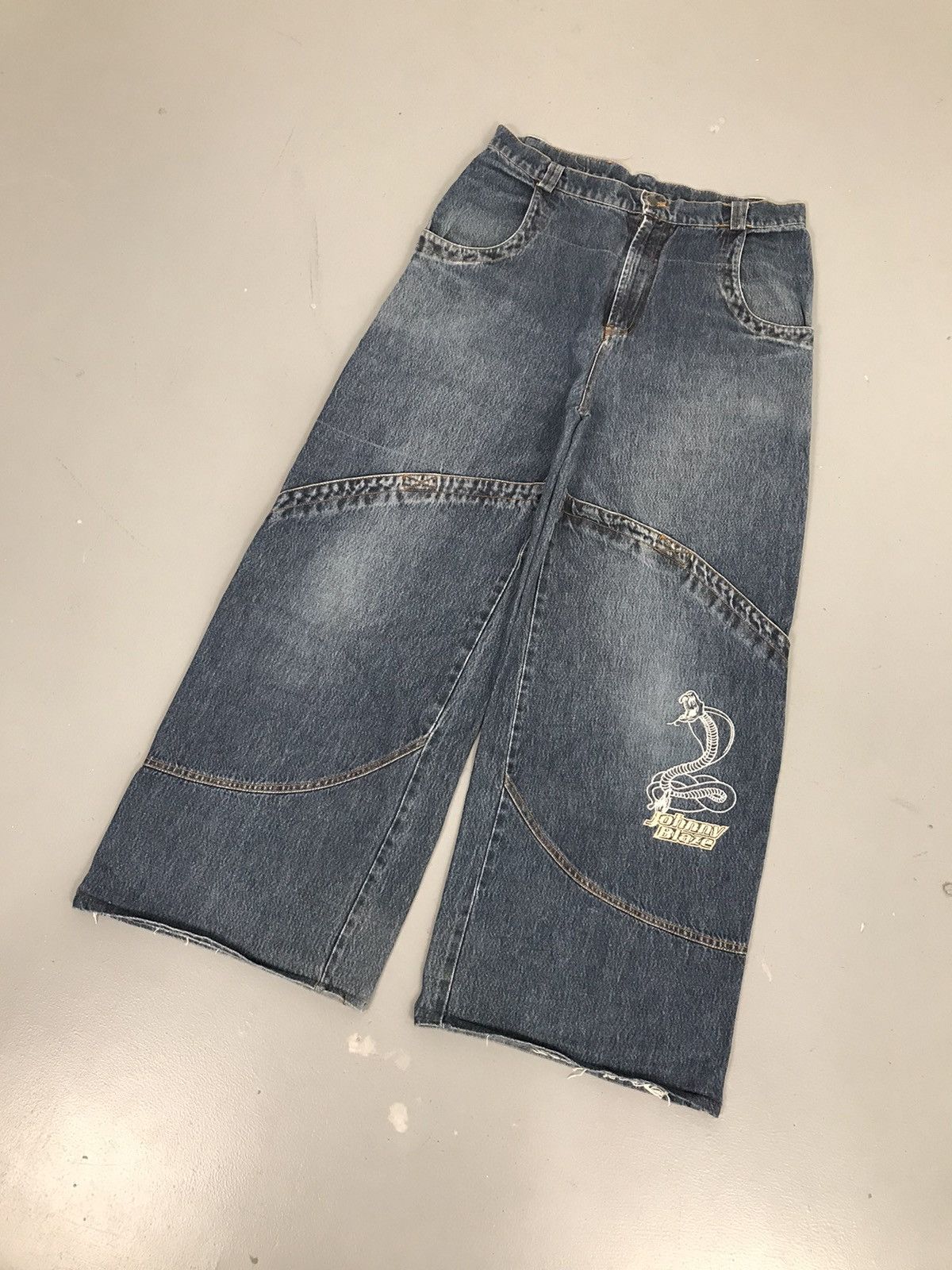 JNCO × Southpole × Vintage Vintage sports technal wear crazy snake embroidered denim Size US 32 / EU 48 - 2 Thumbnail