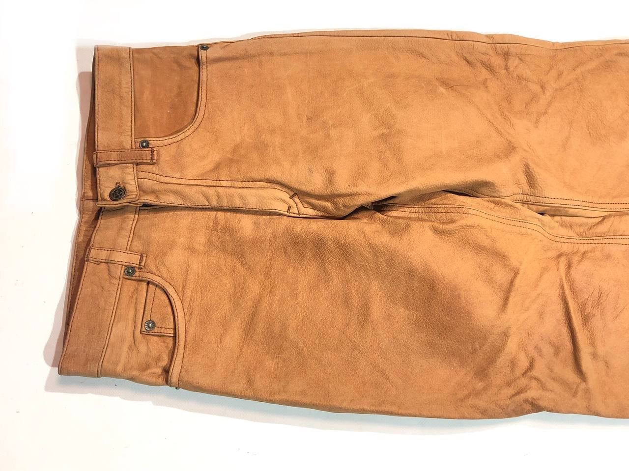 Vintage Gohn F Gee Moto Biker Leather Pants Vintage Size US 28 / EU 44 - 5 Thumbnail