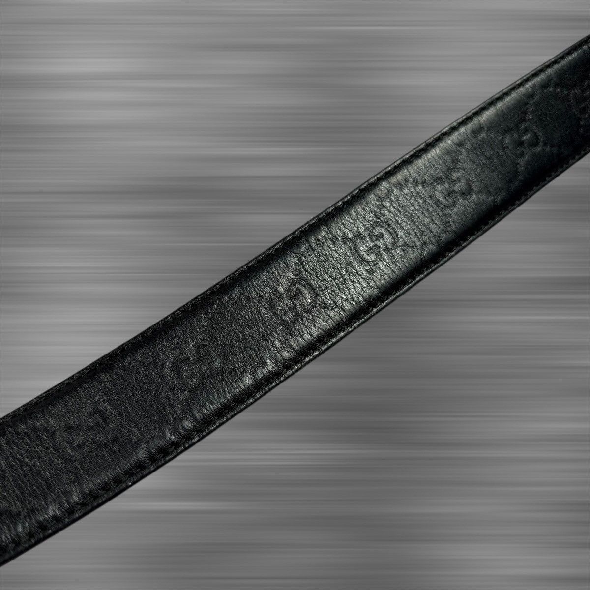 Gucci Gucci Monogram Leather ‘Black’ Belt Size 34 - 5 Thumbnail