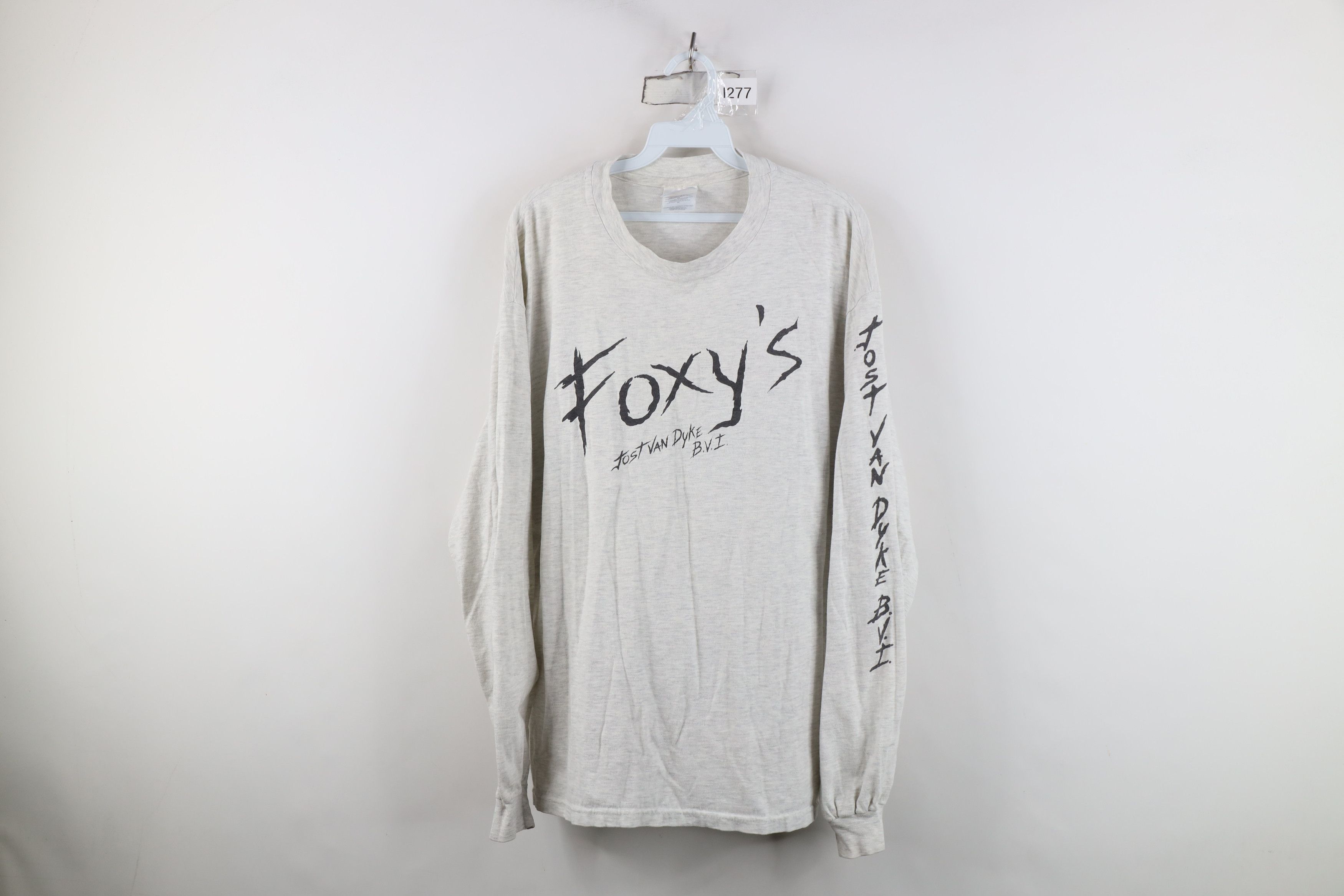 Vintage Vintage 90s Foxys Jost Van Dyke Virgin Long Sleeve T-Shirt Size US XL / EU 56 / 4 - 1 Thumbnail