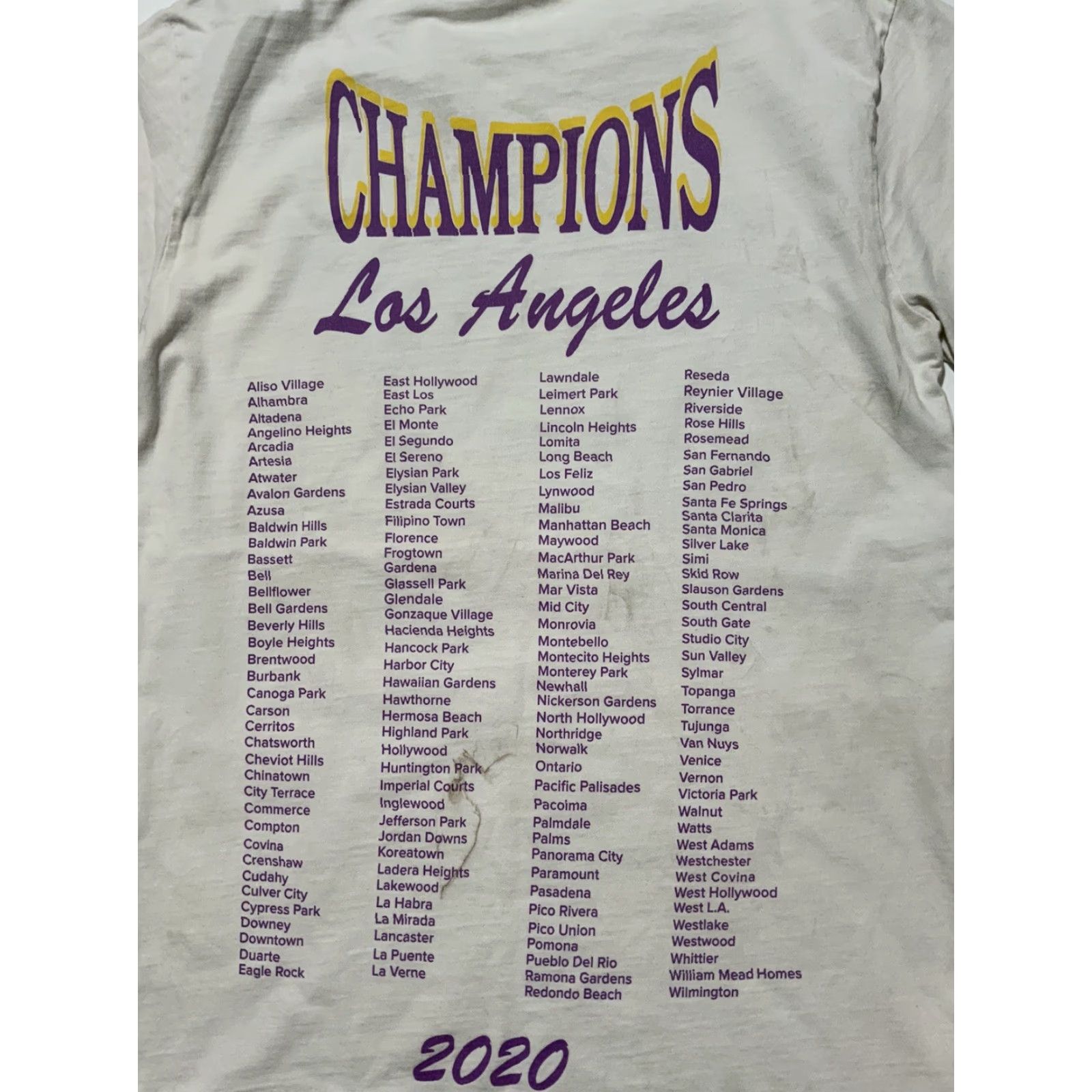 Born X Raised VINTAGE Born X Raised Los Angeles Lakers 2020 Champions Basketball Graphic T-Shirt Sz. S Mens White 90s Size US S / EU 44-46 / 1 - 6 Thumbnail