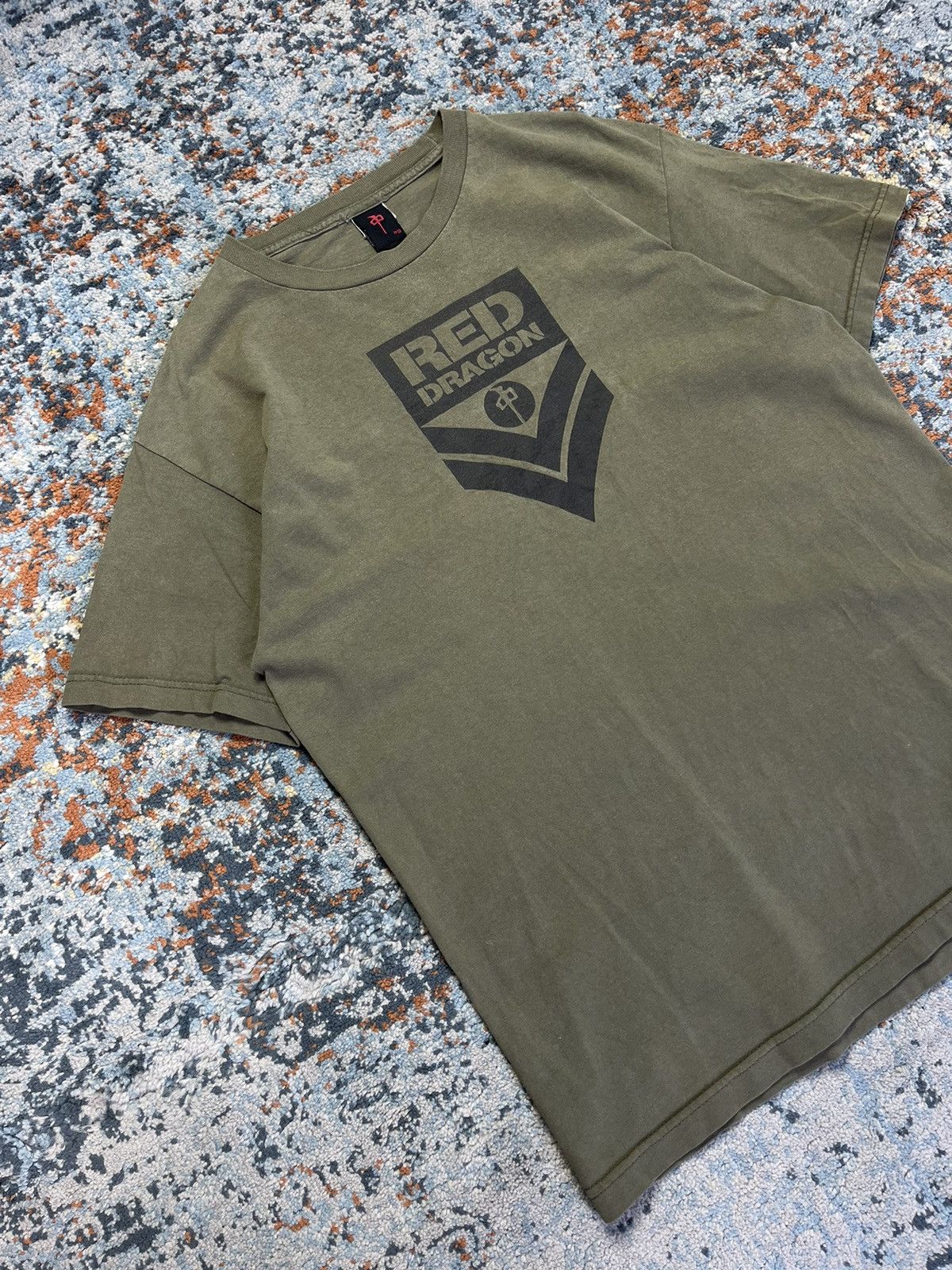 Toy Machine × Vintage Vintage 90s Red Dragon apparel distressed olive green tee Size US L / EU 52-54 / 3 - 3 Thumbnail