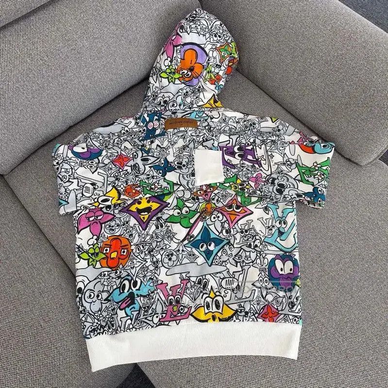 Louis Vuitton Louis Vuitton White Cotton Print Women's Hoodie . Size S / US 4 / IT 40 - 2 Thumbnail