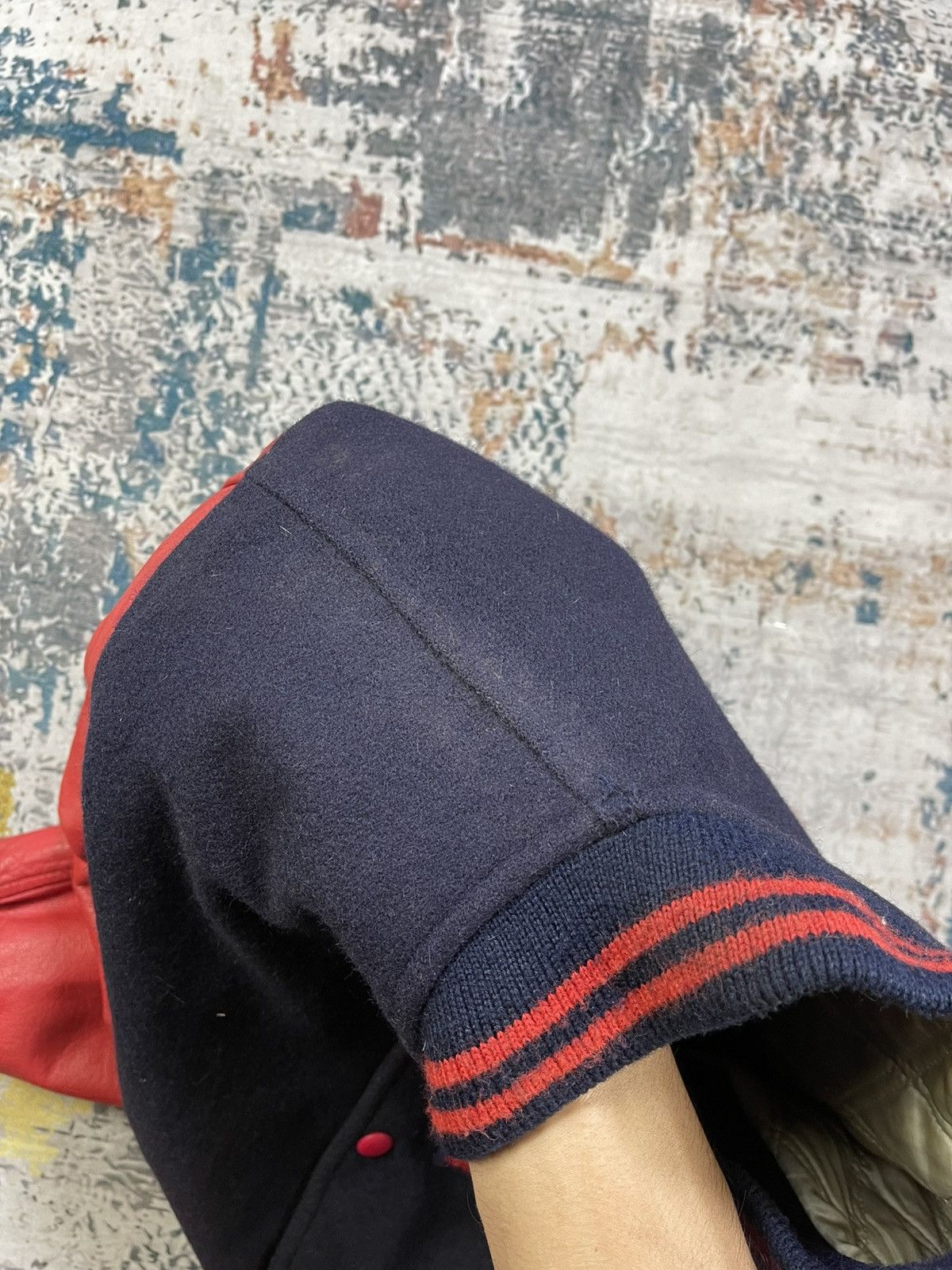 Macbeth Vtg 90s Macbeth Leather Sleeve Patch Logo Varsity Jacket Size US M / EU 48-50 / 2 - 8 Thumbnail