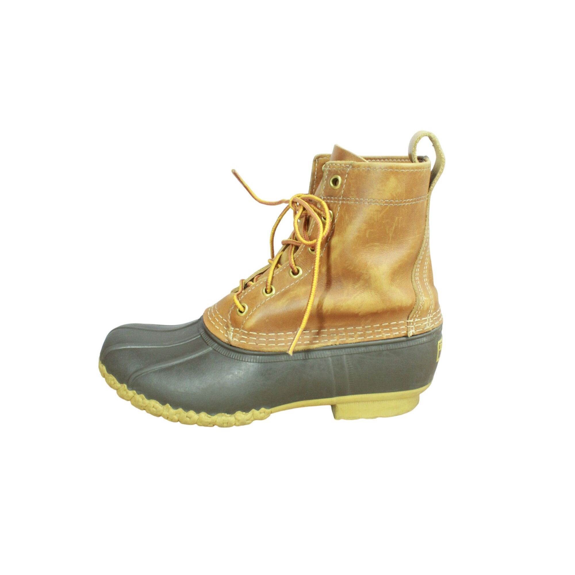 L.L. Bean × Leather LL Bean Women's Leather Unlined Ankle Duck Boots Size 9 M Size US 9 / IT 39 - 1 Thumbnail