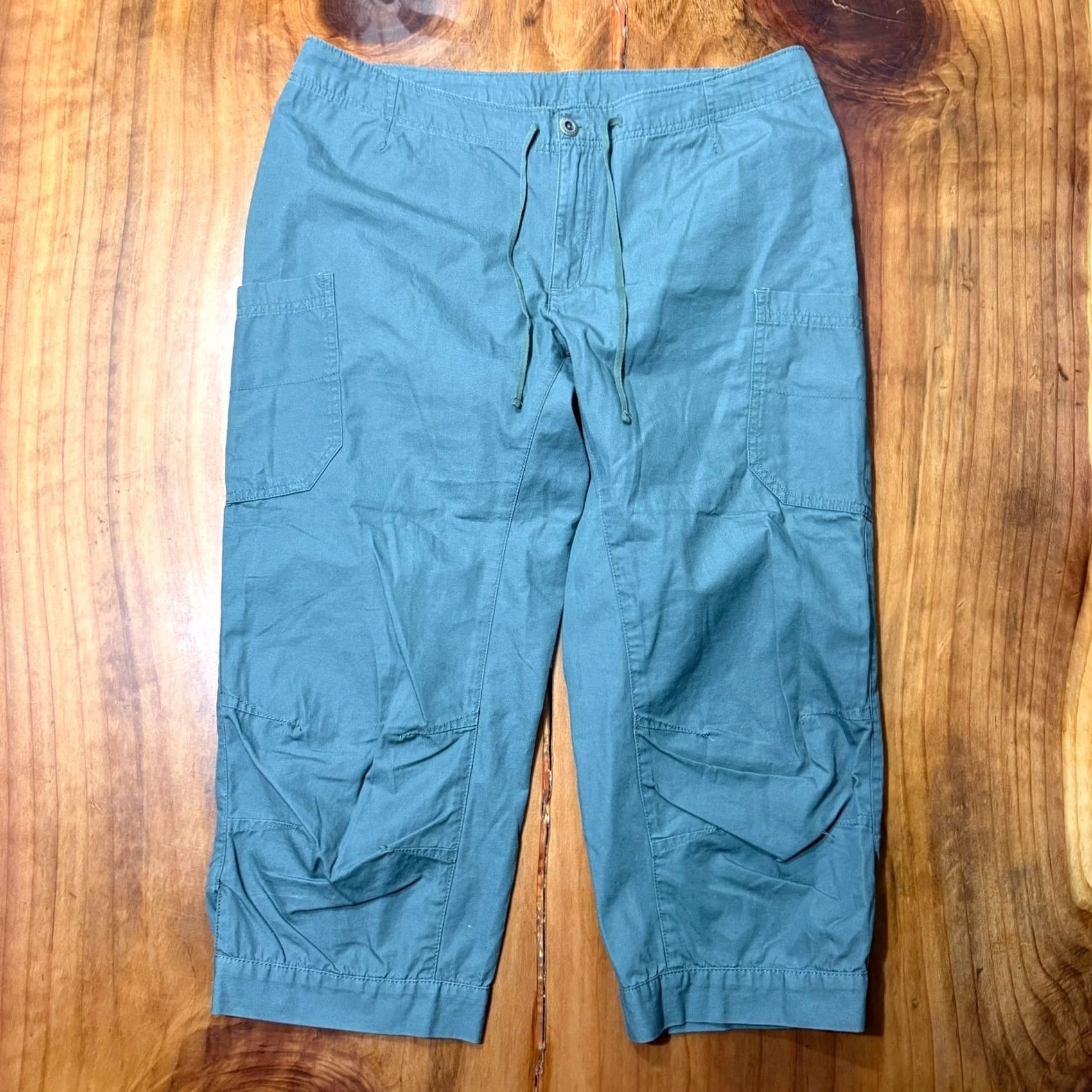 Patagonia Patagonia Women's Capri Pants 12 Knit 100% Cotton Inseam 22" Blue Outdoor Hiking Activewear Size 34" / US 12 / IT 48 - 2 Thumbnail