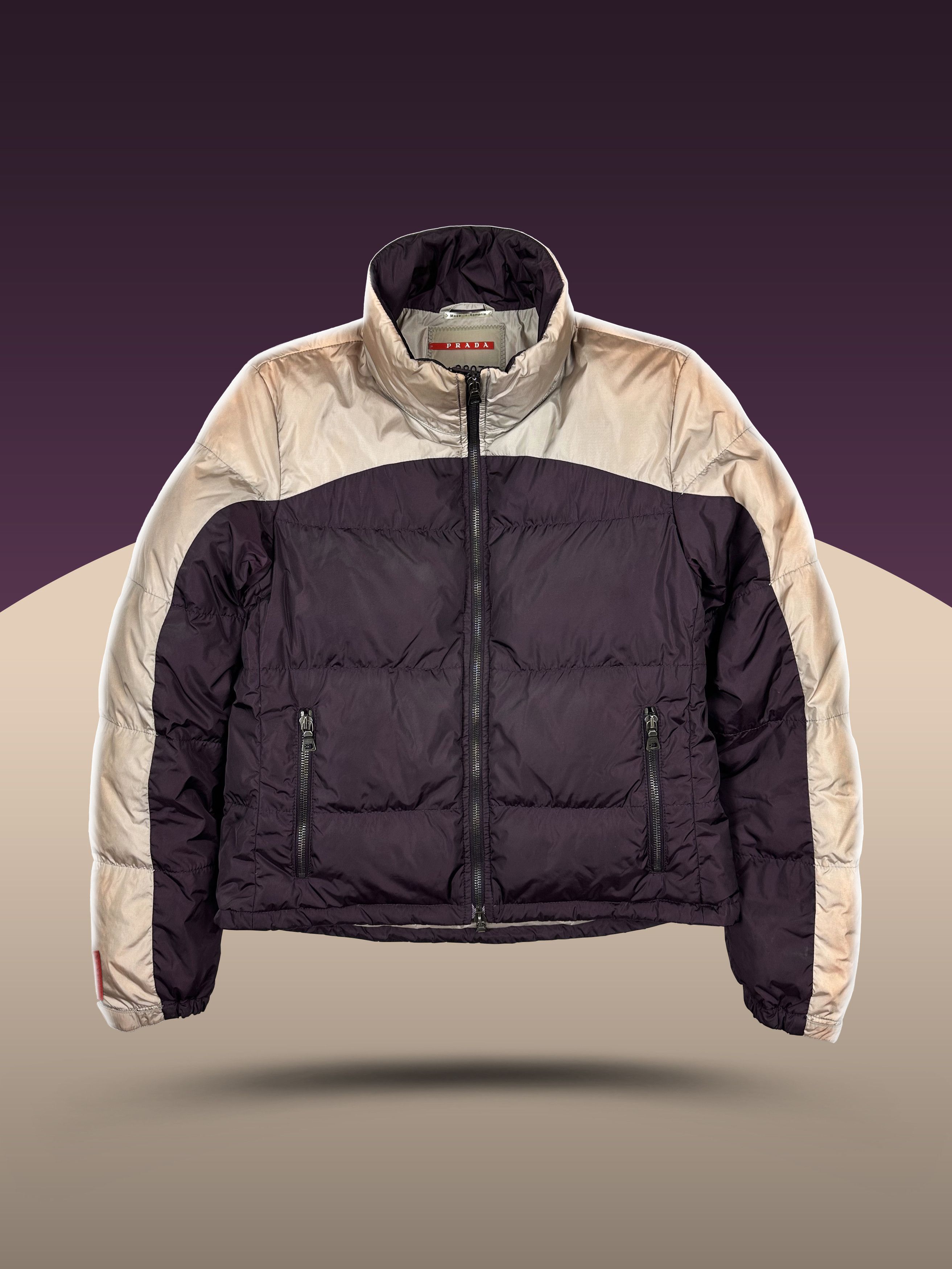 Prada 🔥 Prada Red Tab Vintage Nylon Puffer Down Jacket 🔥 Size S / US 4 / IT 40 - 1 Thumbnail