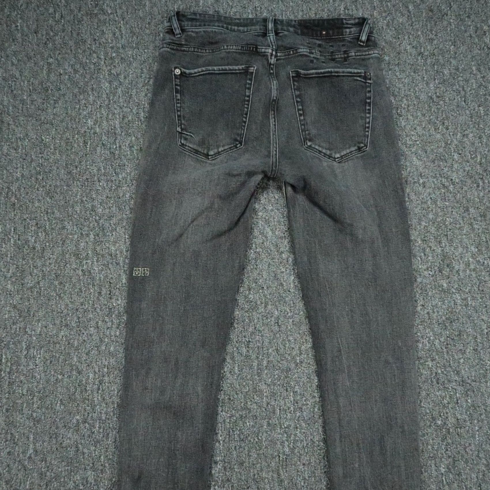 Ksubi KSUBI Jeans Mens 30x27 Black Van Winkle Distressed Slim 5-Pocket Denim Straight Ready to Wear Mens Size US 30 / EU 46 - 4 Thumbnail