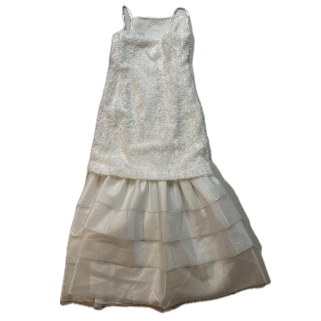 Balenciaga Balenciaga Mode Fluffy Pearl Strap w Layered Skirt Dress Size S / US 4 / IT 40 - 2 Thumbnail