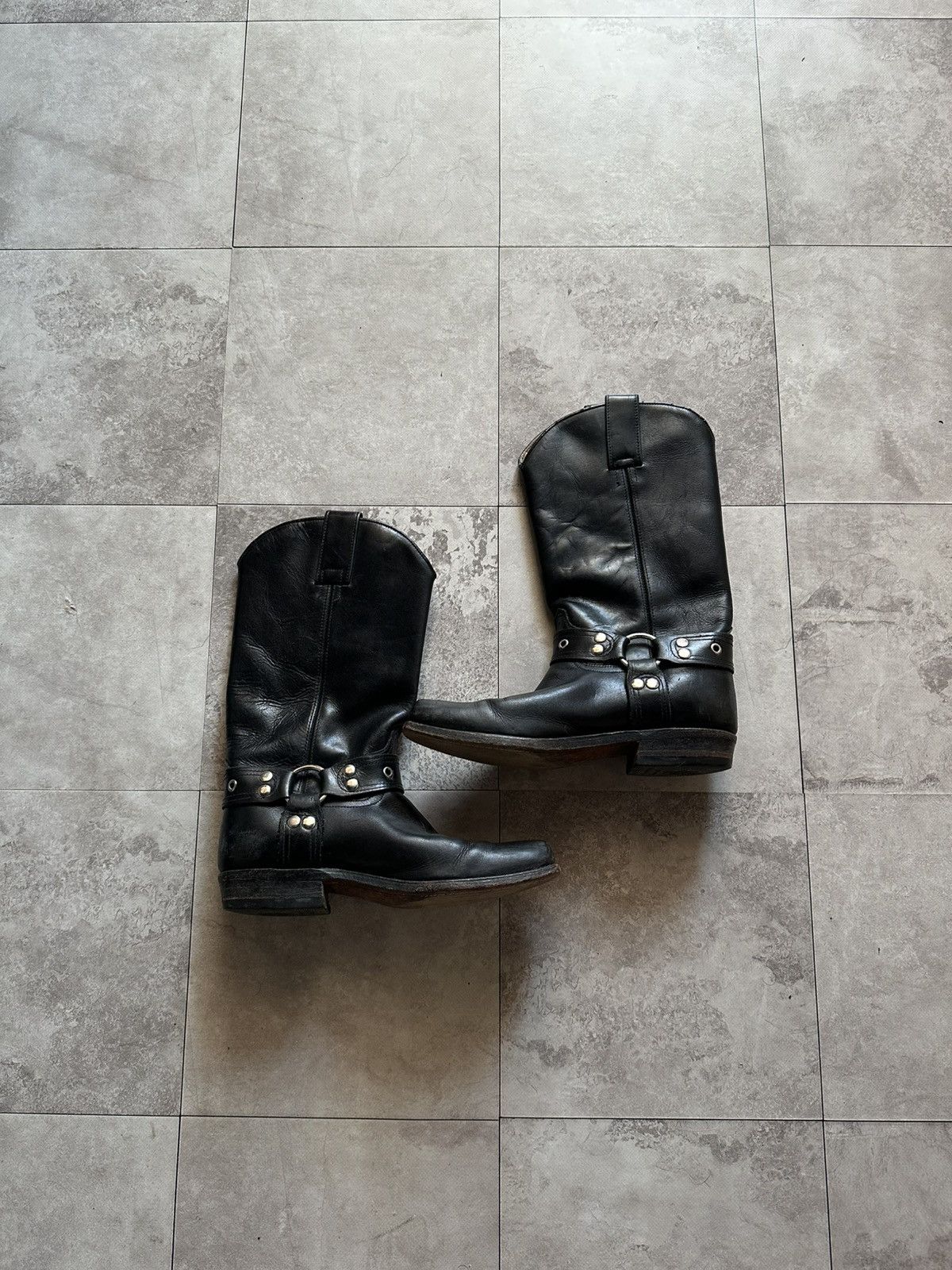 Sendra Vintage Sendra Black Leather Harness Biker Boots Sz 4,5 US Size US 4.5 / IT 34.5 - 6 Thumbnail