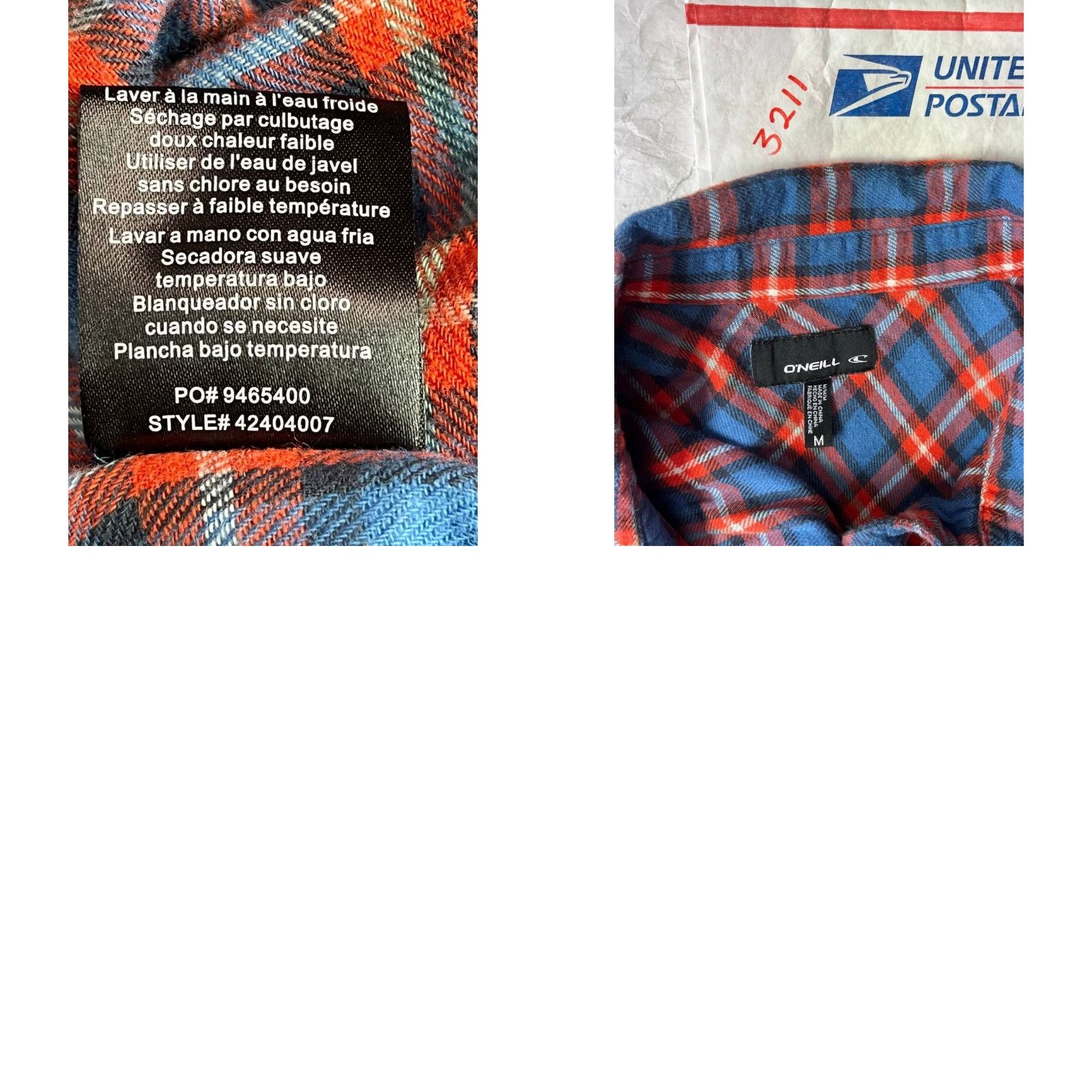 O'Neill O'Neill Flannel Shirt Womens M Blue Plaid Long Sleeve Button-Up 100% Cotton Size M / US 6-8 / IT 42-44 - 8 Thumbnail