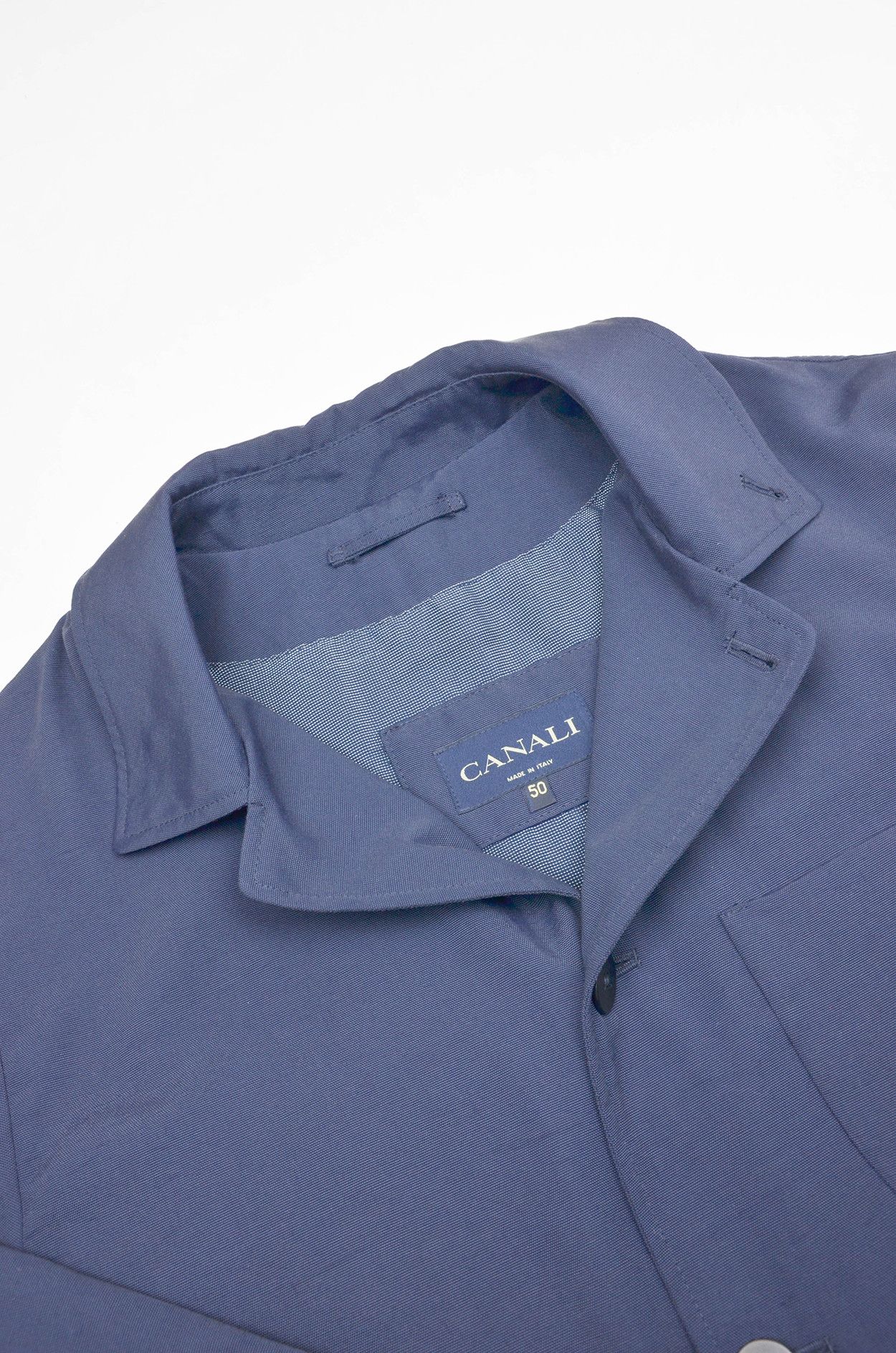 Canali Canali Navy Blue Cotton-Blend Chore Jacket size 50 Size US M / EU 48-50 / 2 - 8 Thumbnail