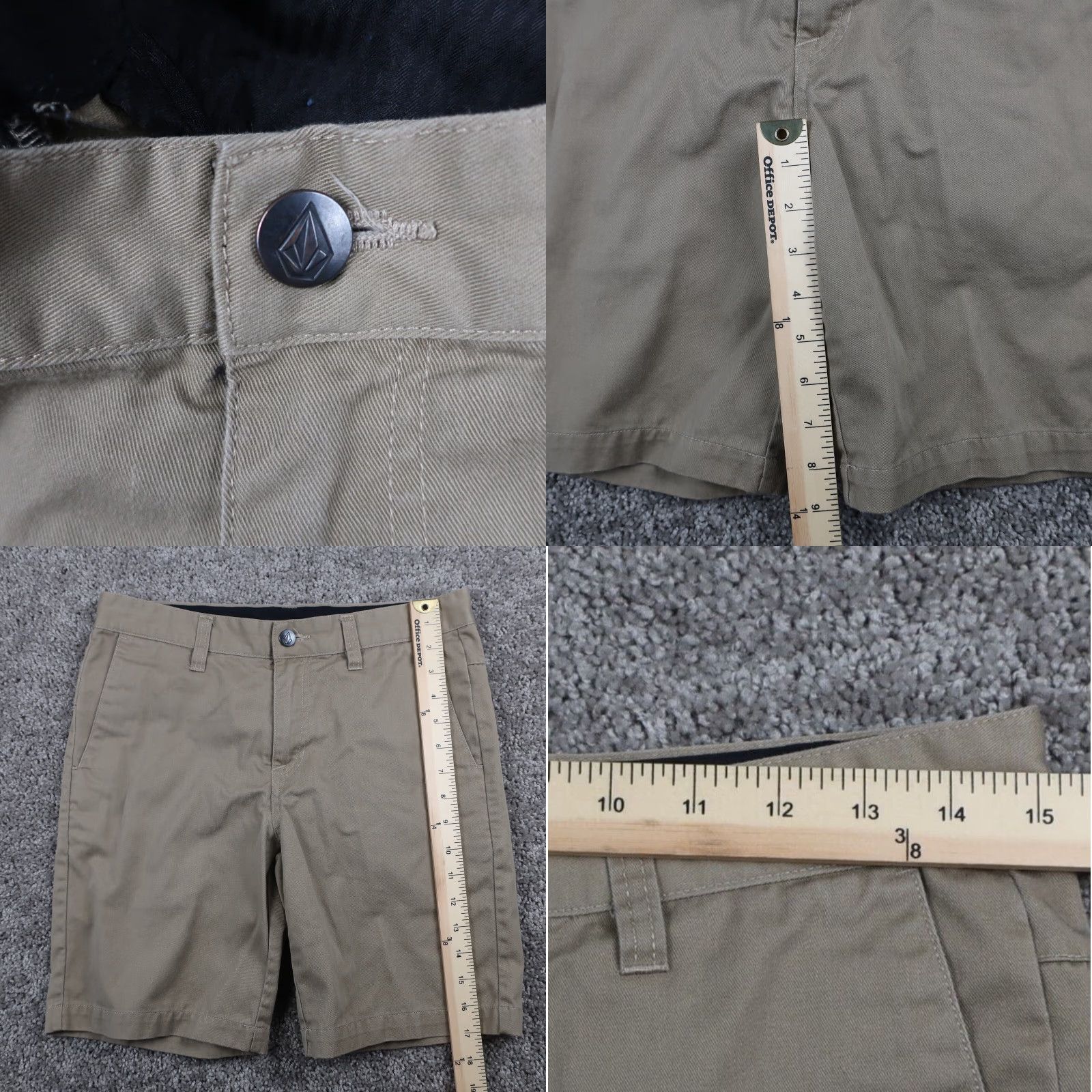 Volcom Volcom Shorts Men's 30 Brown Chino Bermuda 10.5 Inseam Pockets Breathable# style Bermuda# Casual# Men# Brown# 60% Cotton 40% Poly Size US 30 / EU 46 - 8 Thumbnail