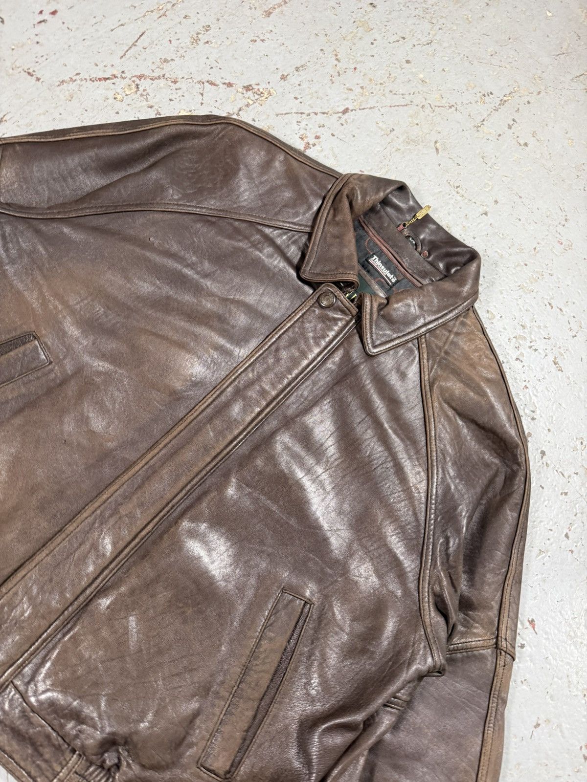 Danier Vintage Danier Thermal Insulated Leather Mocha Brown Jacket Size US L / EU 52-54 / 3 - 2 Thumbnail