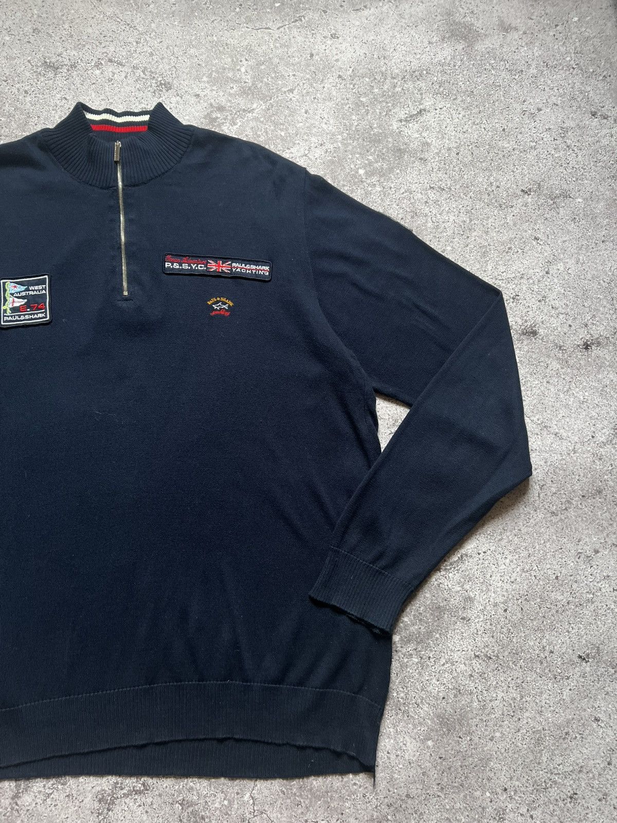 Paul & Shark Paul & Shark Premium 1/3 zip Cotton Sweater Size US XL / EU 56 / 4 - 3 Thumbnail