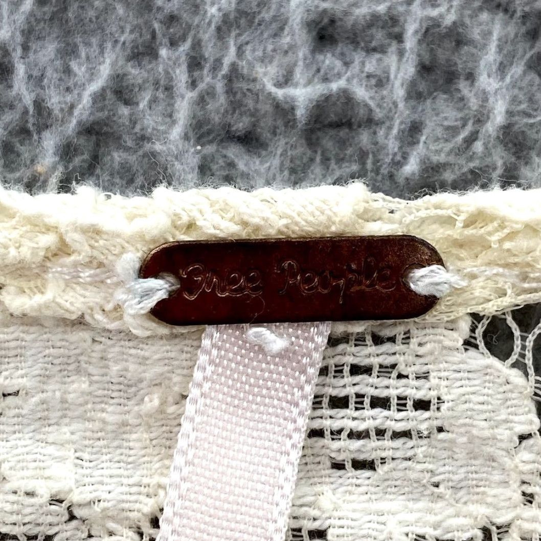 Free People Free People Dress Women's Medium Cream Mini Twee Boho Lace Cottage Core Coquette Womens Size M / US 6-8 / IT 42-44 - 3 Thumbnail