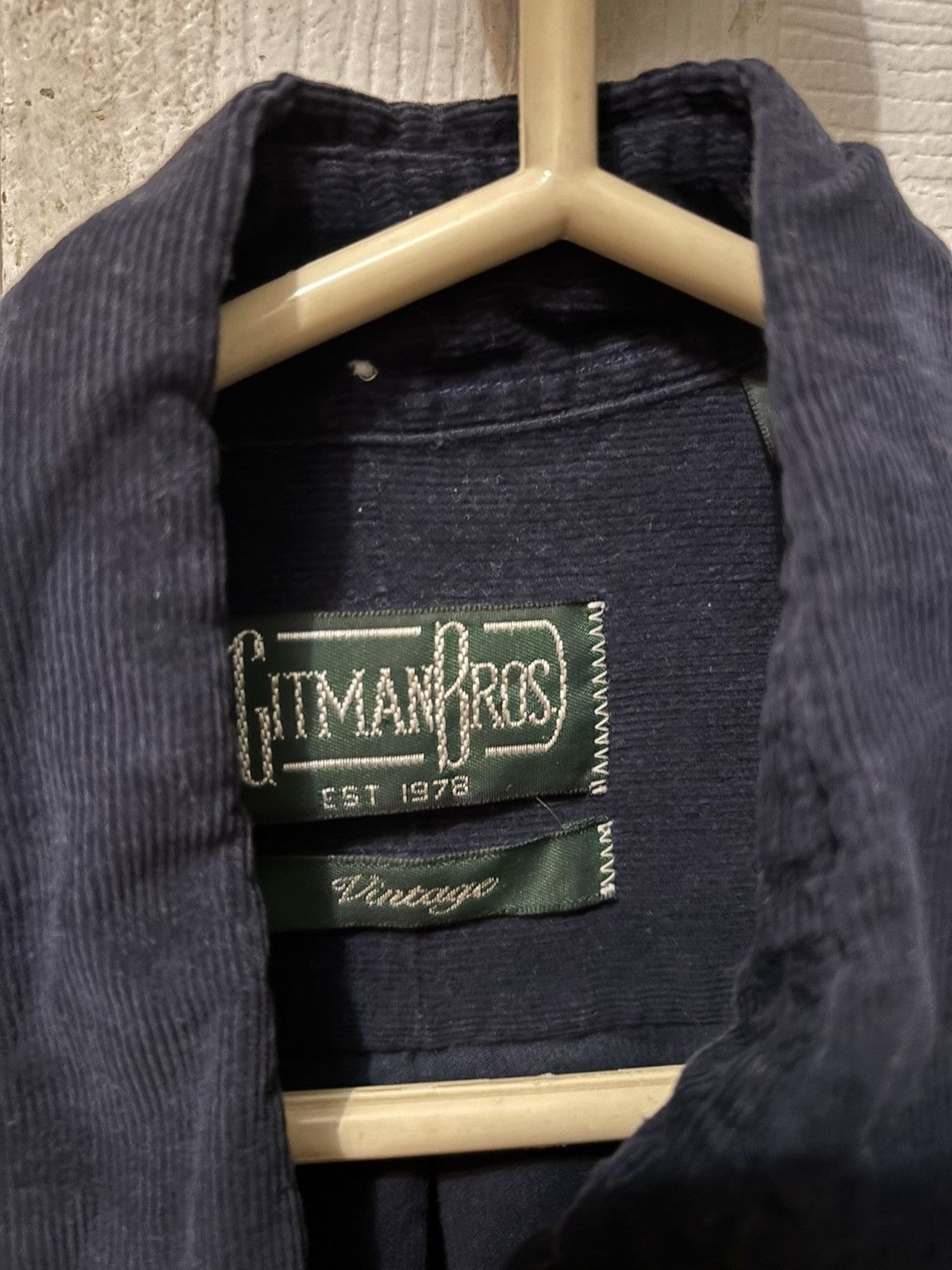 Gitman Bros. Vintage Blue Corduroy Shirt Size US S / EU 44-46 / 1 - 2 Thumbnail