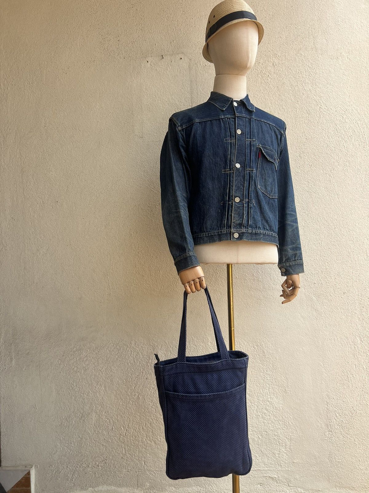 Indigo United Bees Japan Fade Sashiko Kendo Indigo Mini Tote Bag Size ONE SIZE - 4 Thumbnail