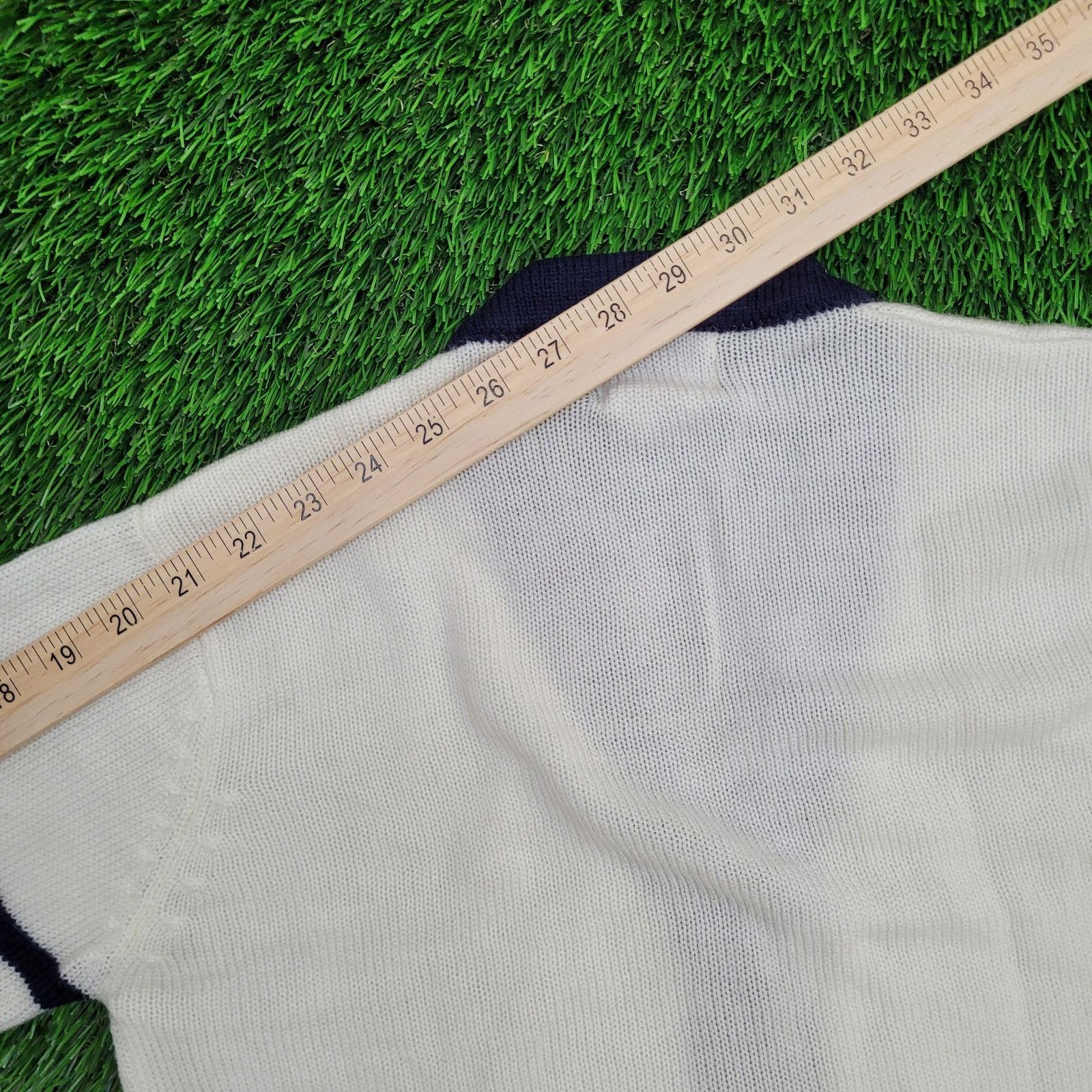 Vintage VTG Preppy Varsity Cardigan Sweater Cream Academia 70s XS Size XS / US 0-2 / IT 36-38 - 3 Thumbnail