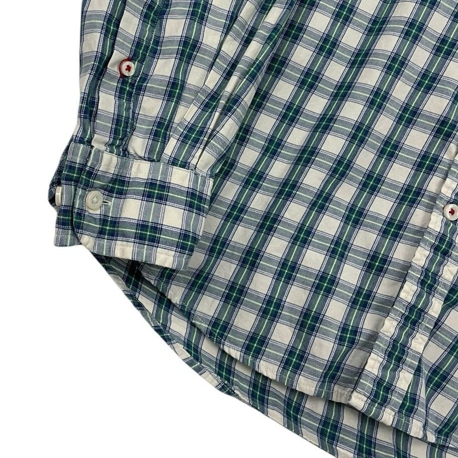 Tommy Hilfiger Tommy Hilfiger Mens Green & Blue Plaid Button Down Shirt Size US M / EU 48-50 / 2 - 3 Thumbnail