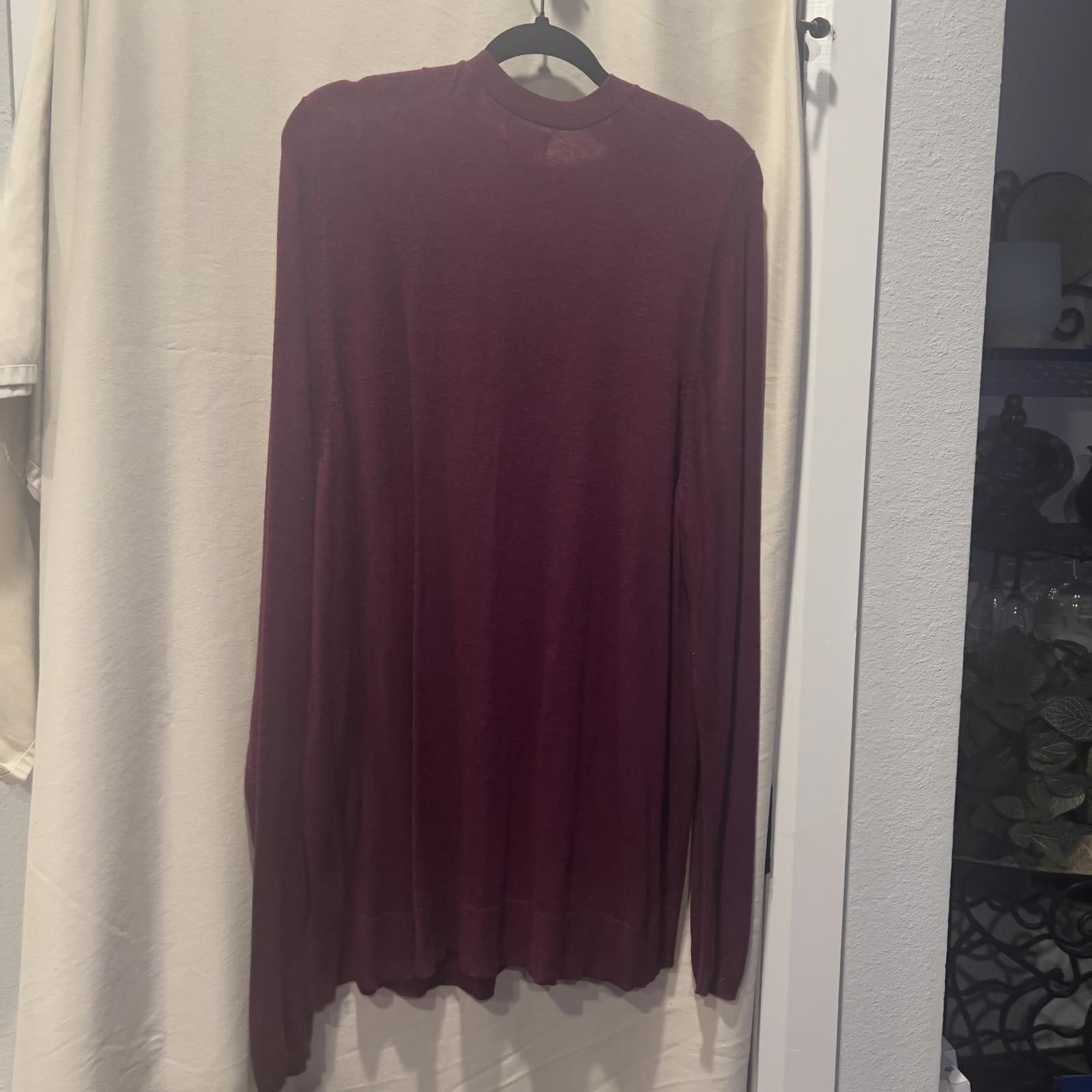 Old Navy Old Navy Women's Burgundy Open-Front Cardigan Sweater Size XXL / US 16-18 / IT 52-54 - 4 Thumbnail