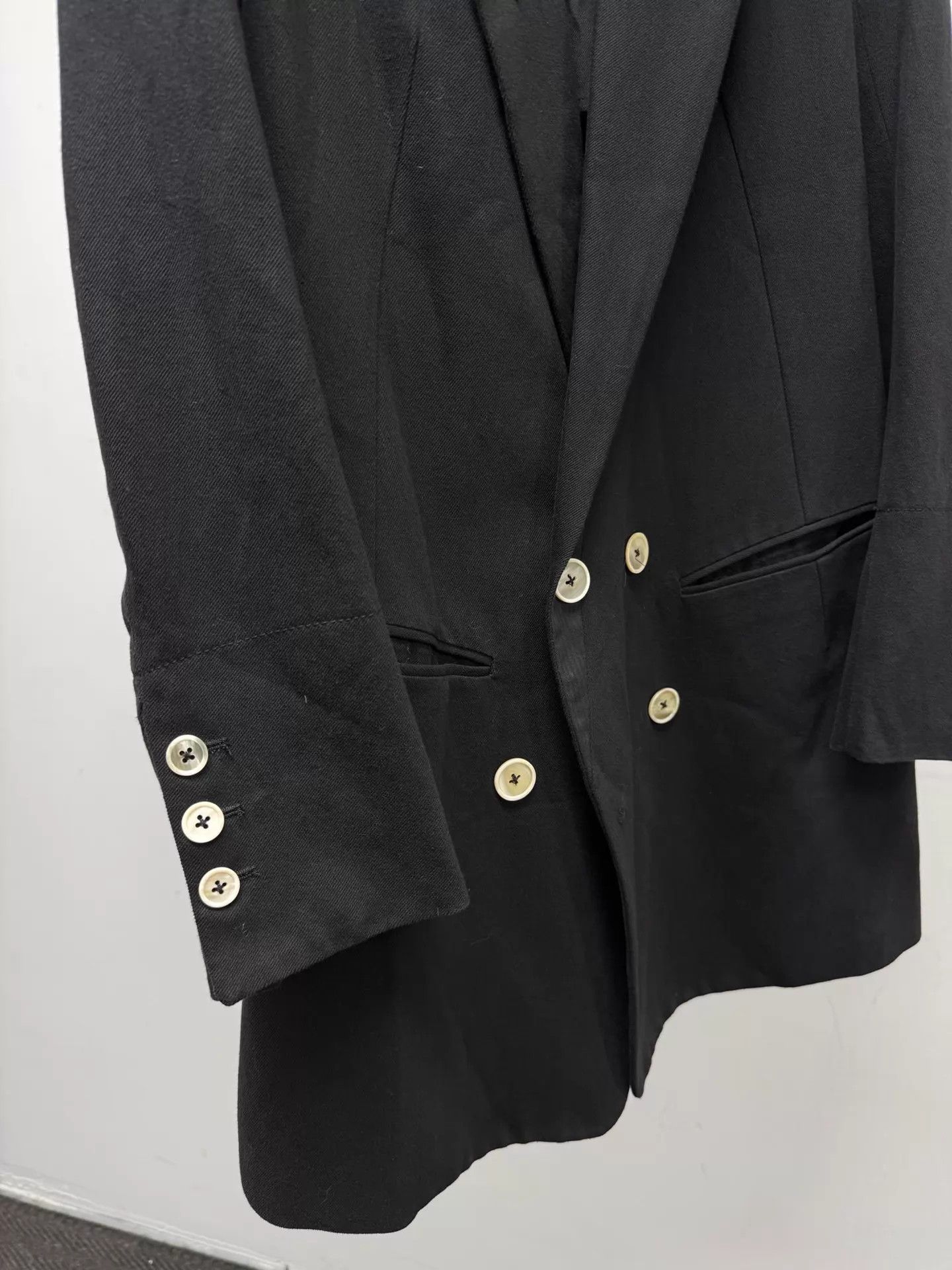 Ann Demeulemeester ANN DEMEULEMEESTER Black DB Oversized Blazer Size XXS / US 00 / IT 34 - 2 Thumbnail