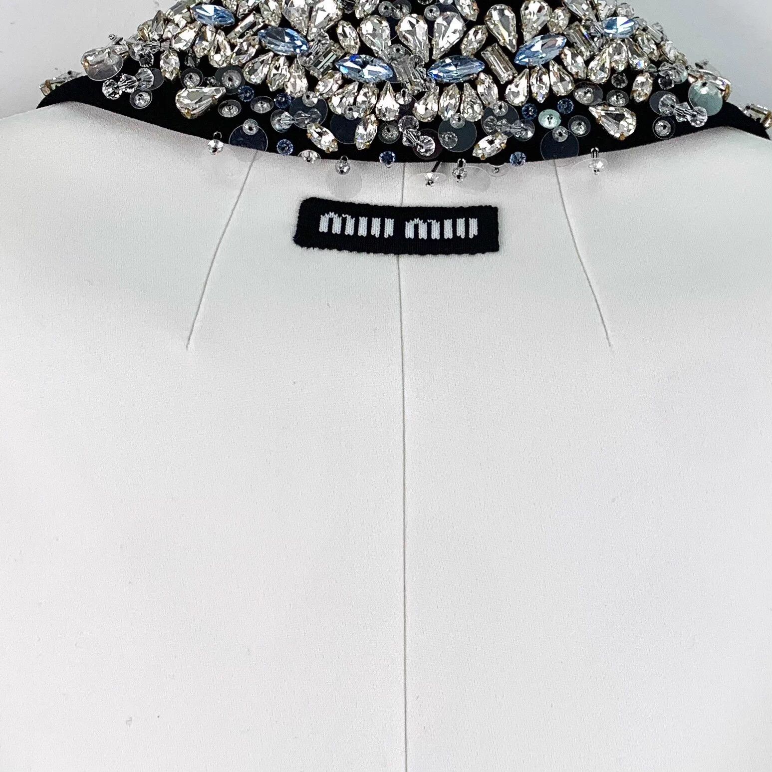 Miu Miu Miu Miu Rhinestone-Studded Single-Breasted Long-SleeveJacket Size XS / US 0-2 / IT 36-38 - 5 Thumbnail