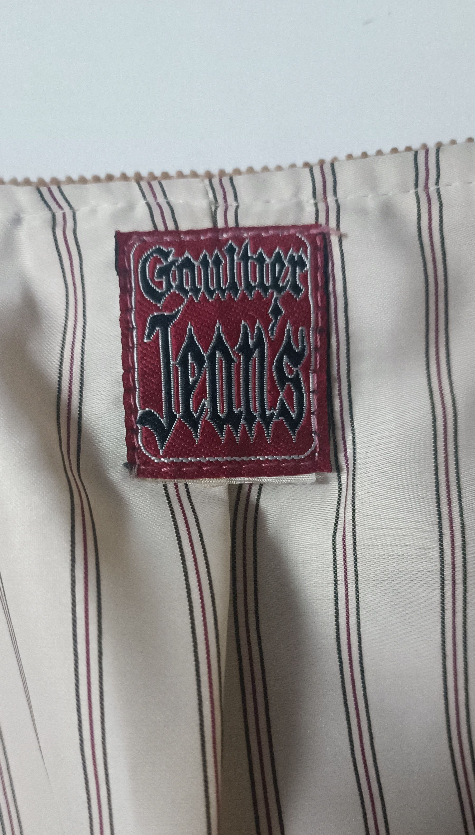 Jean Paul Gaultier 90's - Vest in courdoy and dark gray with stripes Size US S / EU 44-46 / 1 - 2 Thumbnail