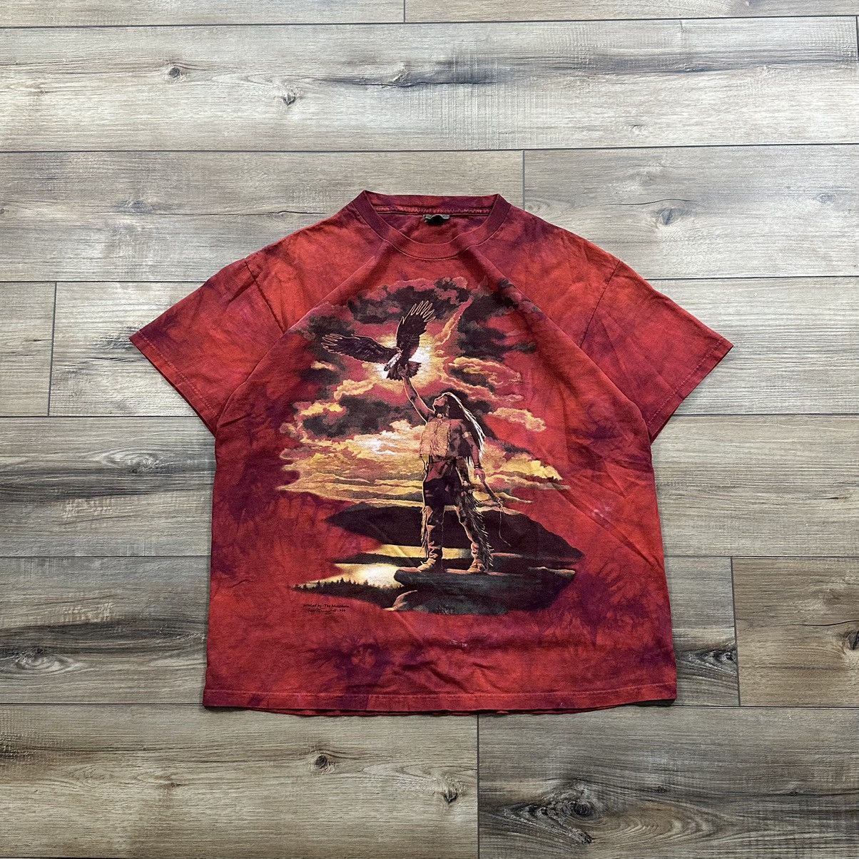The Mountain Vintage 1996 The Mountain Orange Native American Graphic Tee Size US XL / EU 56 / 4 - 1 Thumbnail