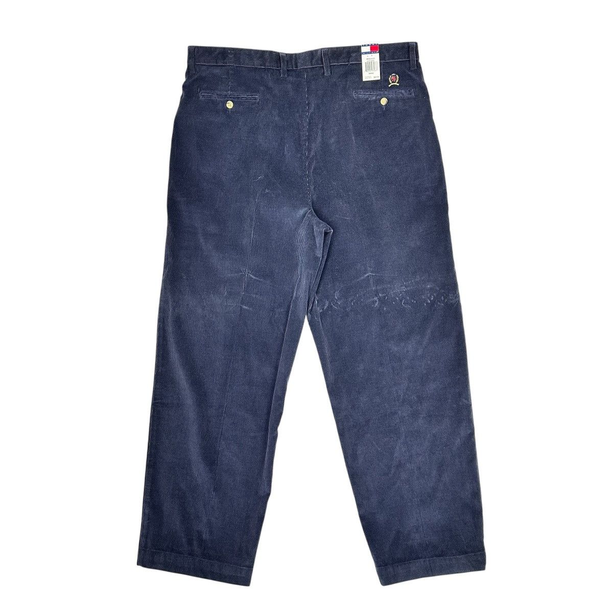 Tommy Hilfiger Vintage Tommy Hilfiger Corduroy Pants 42 X 32 Pleated Blue Size US 42 / EU 58 - 1 Thumbnail