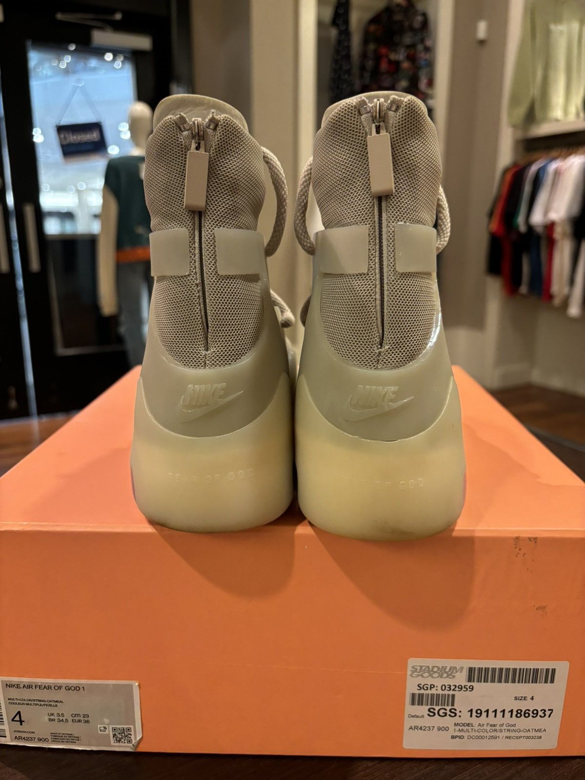 Fear of God × Nike Nike fear of god one oatmeal Size US 5 / EU 37 - 6 Thumbnail