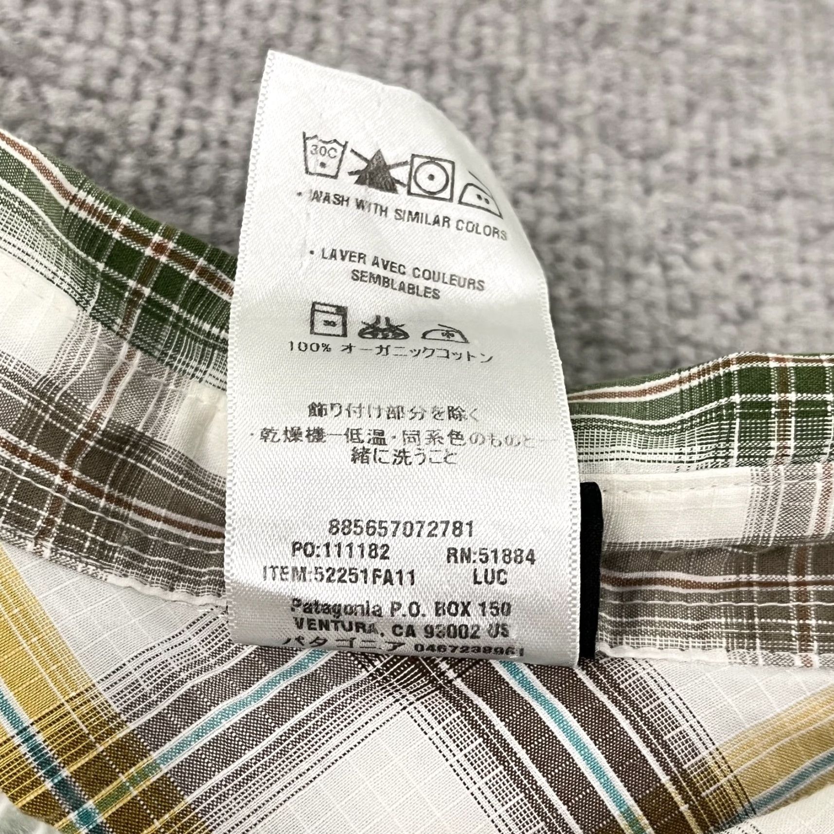 Patagonia PATAGONIA Shirt Large White Plaid Organic Cotton Button Up L/S Hiking Trail Mens Size US L / EU 52-54 / 3 - 4 Thumbnail