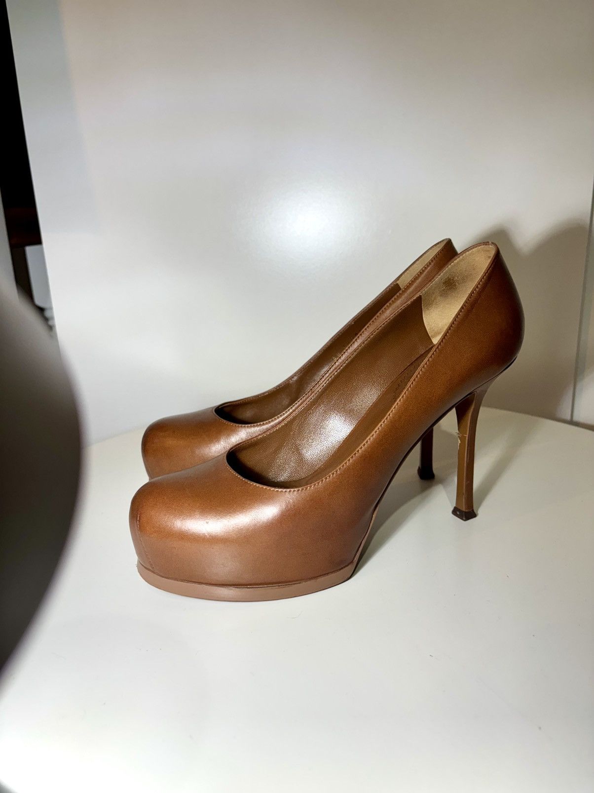 Vintage Rare Saint Laurent Rive Gauche Tribtoo High Heeled Pumps Size US 9 / IT 39 - 10 Thumbnail