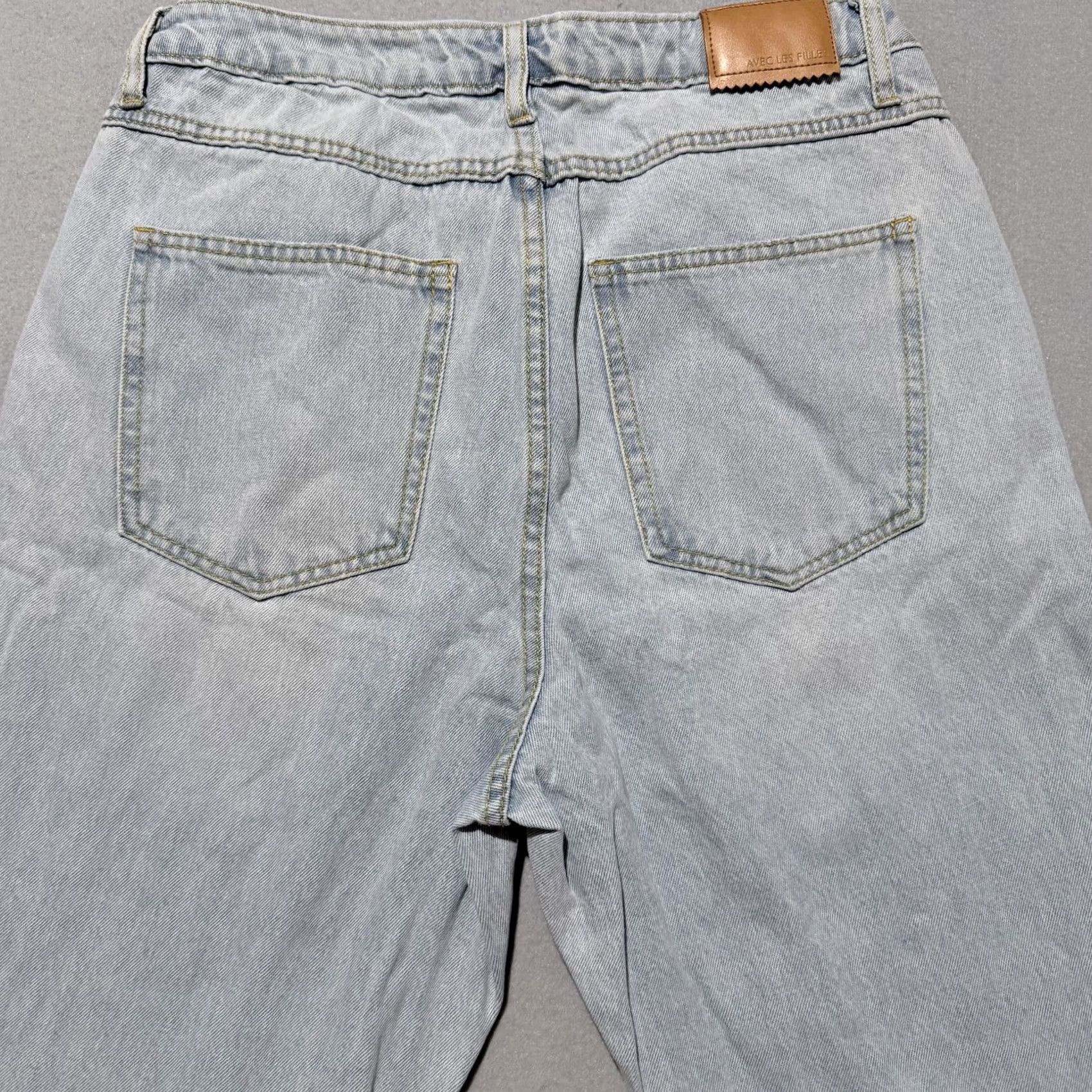 AVEC LES FILLES Avec Les Filles Jeans Womens Light Blue Denim Split Ankle Distressed Frayed - 30 Size 24" / US 00 / IT 34 - 4 Thumbnail