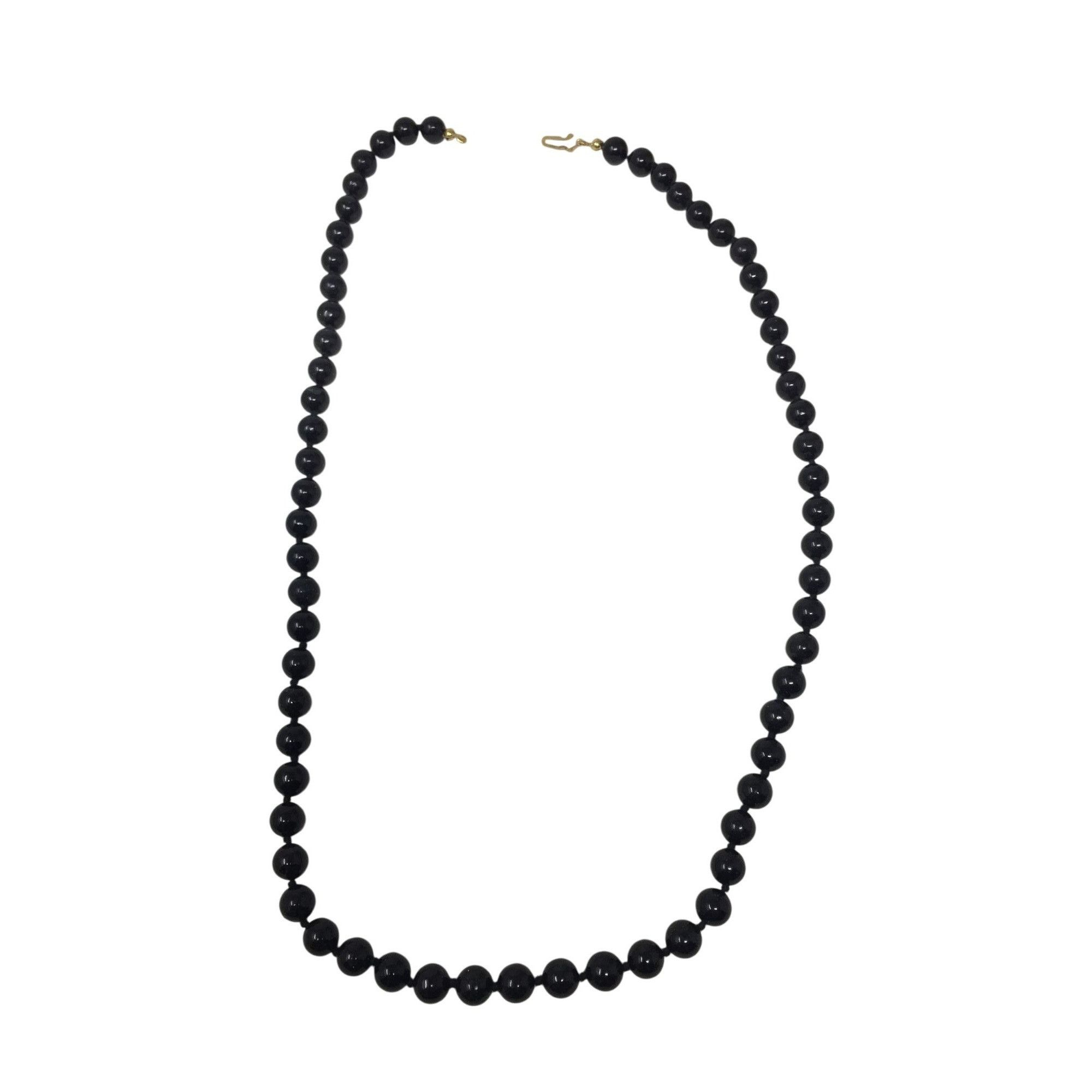 Other Women's Black Beaded Necklace with Gold Tone Clasp Size ONE SIZE - 1 Thumbnail