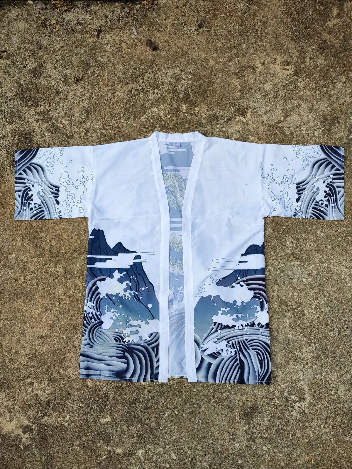 Japanese Brand Anhelon Dragon Kimono Jacket – Wave & Mountain Print Size US L / EU 52-54 / 3 - 8 Thumbnail