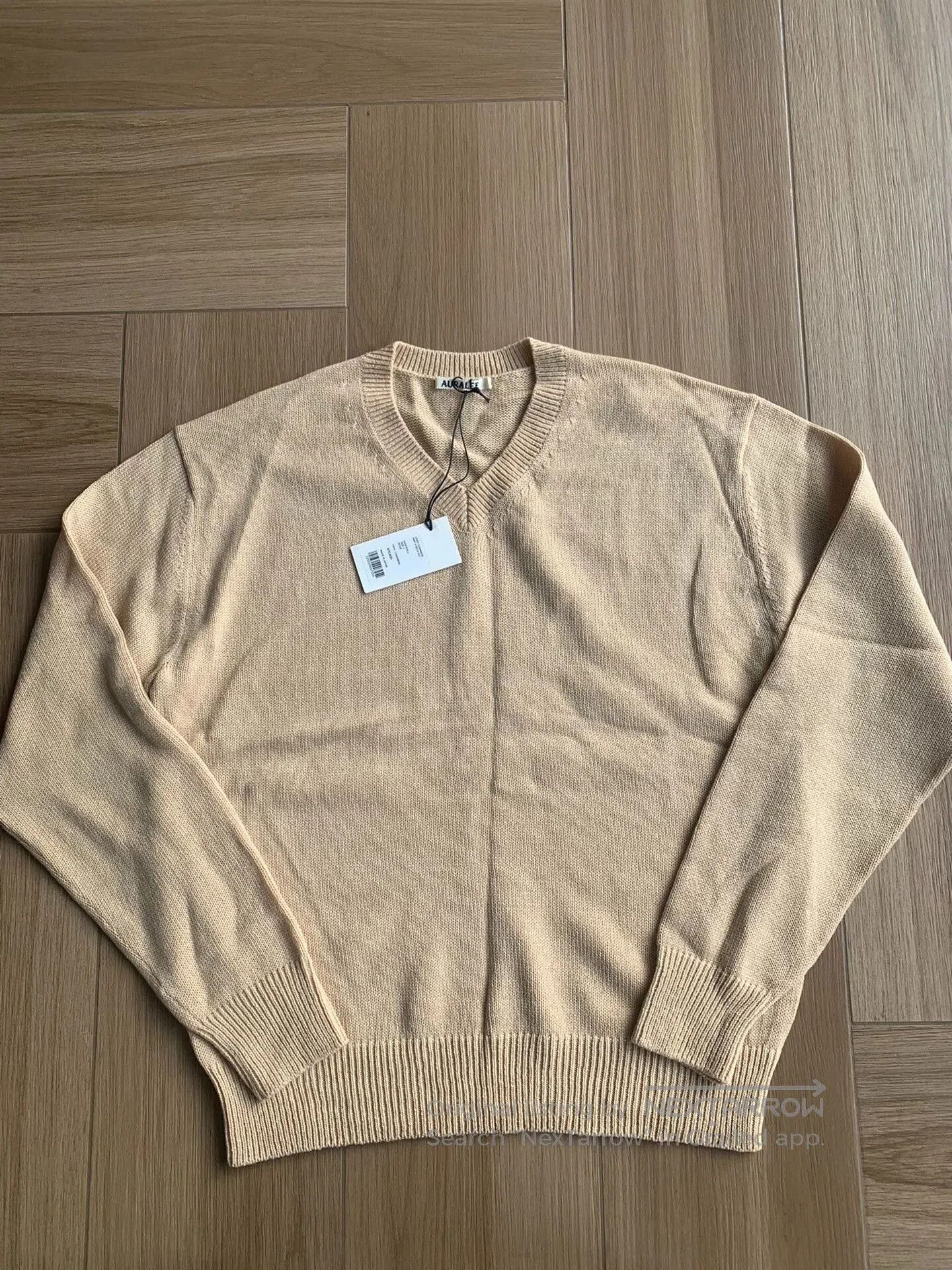 Auralee AURALEE 25AW Knit V-Neck Light Cashmere. Size US XXL / EU 58 / 5 - 1 Thumbnail