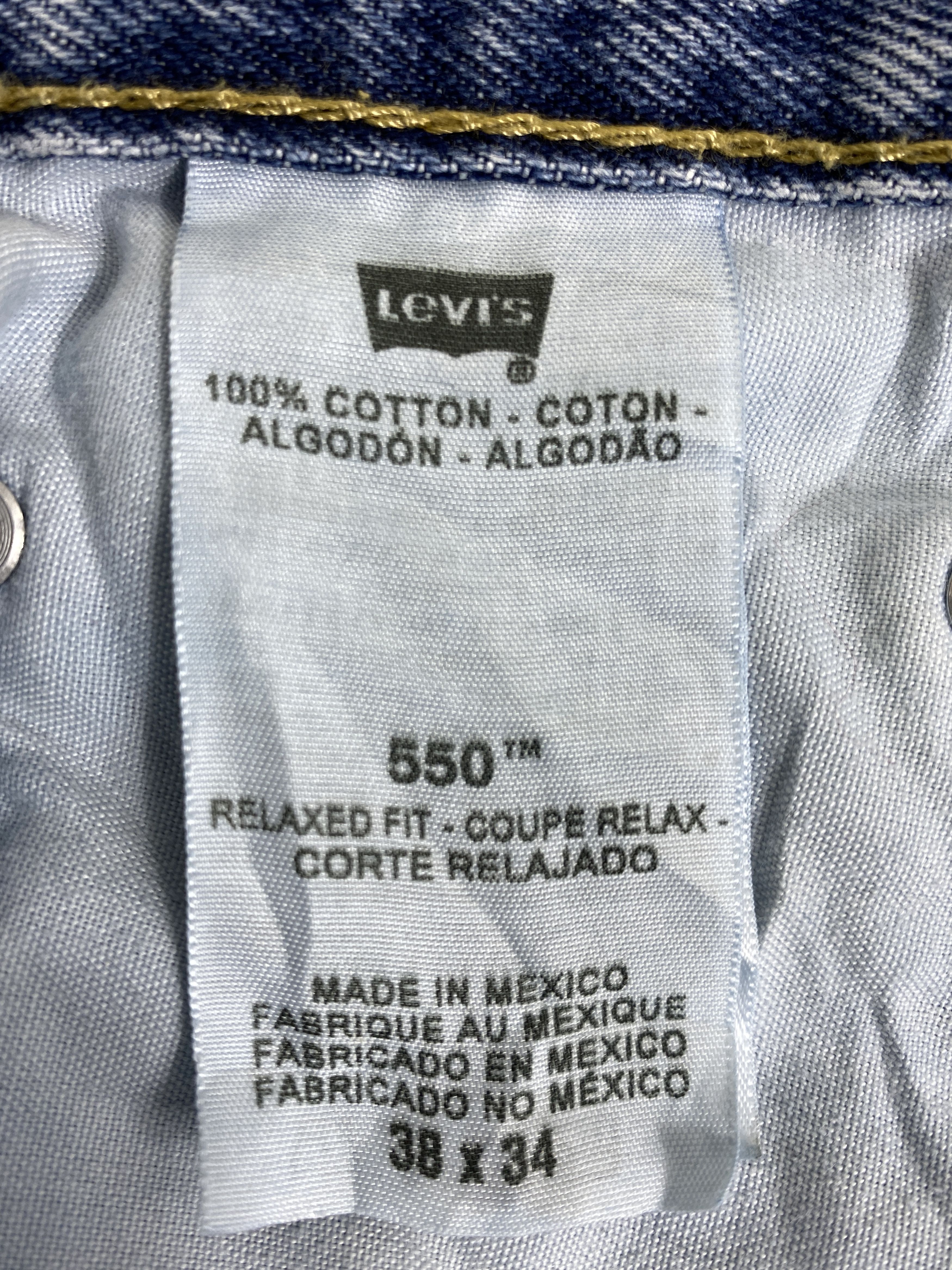 Levi's Blue Vintage Levi's 550 Relaxed Fit Denim 37 x 33 -JN379 Size US 36 / EU 52 - 9 Thumbnail