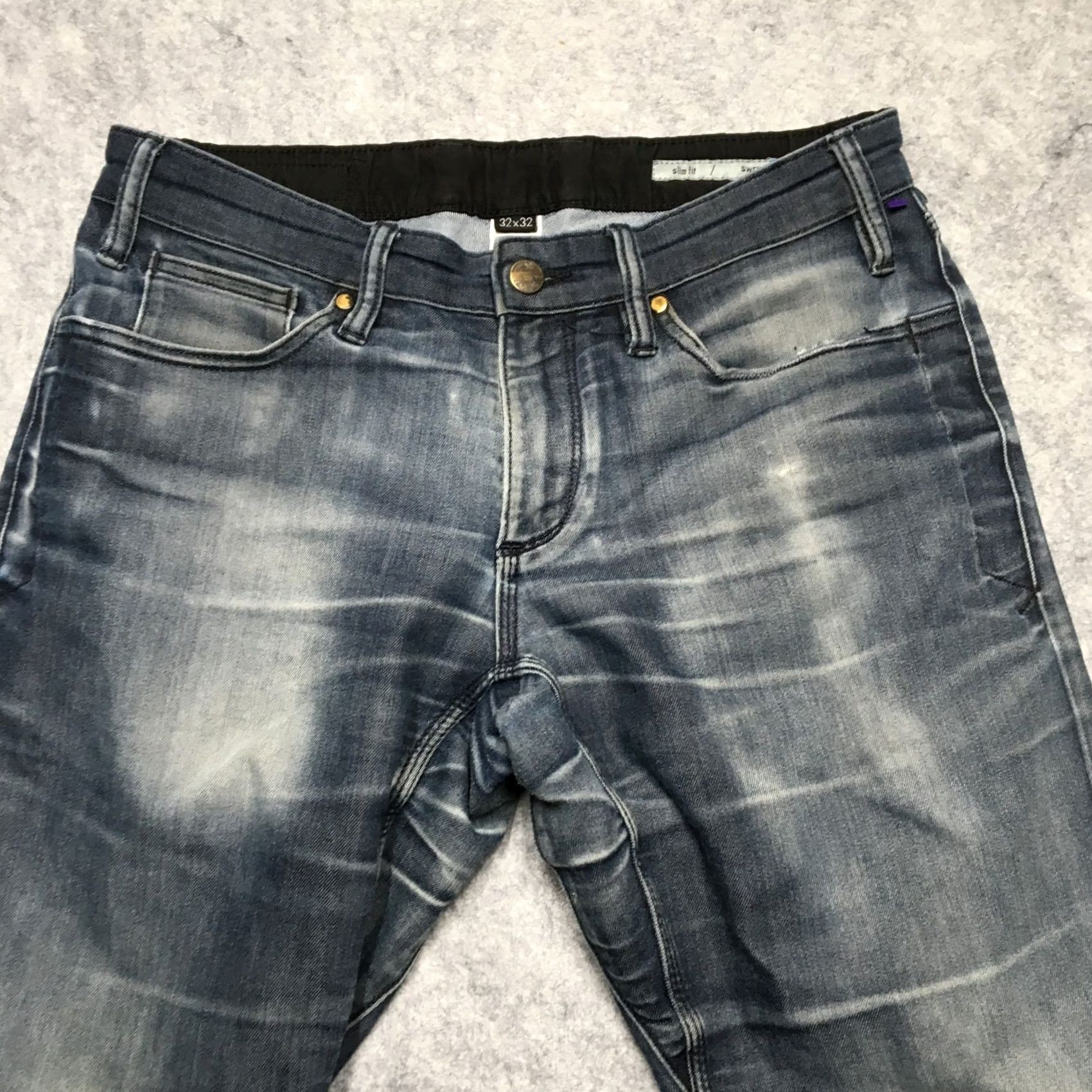 Vintage Swrve Slim Fit Jeans Mens 32x32 Blue Cordura Denim Durable Outdoor Pants Cycle Jeans Size US 32 / EU 48 - 4 Thumbnail