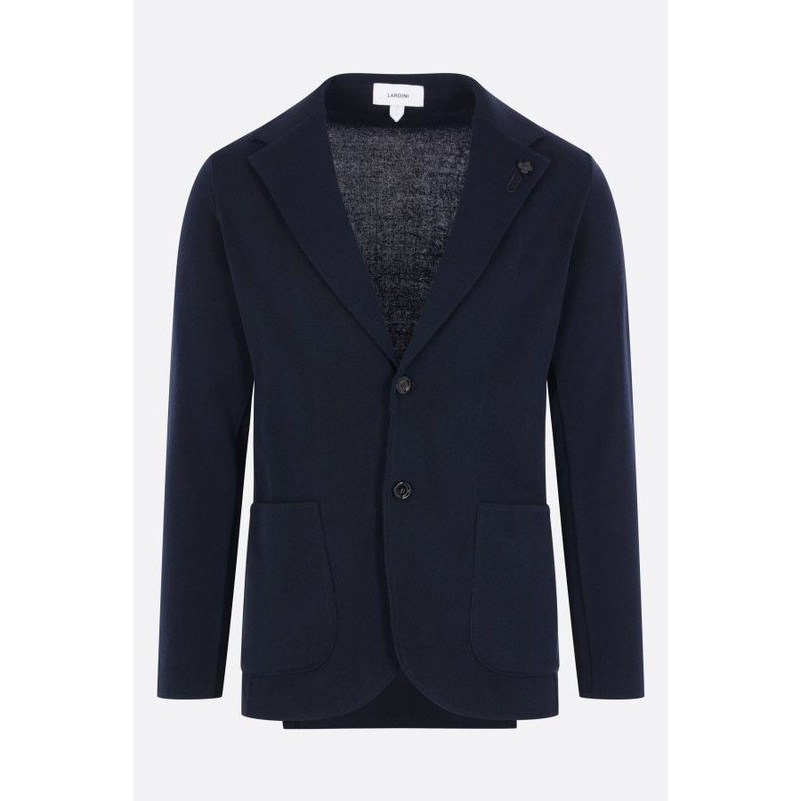 Lardini LARDINI Blue Knit Single Breasted Jacket New & Authentic (Me Size US M / EU 48-50 / 2 - 1 Thumbnail