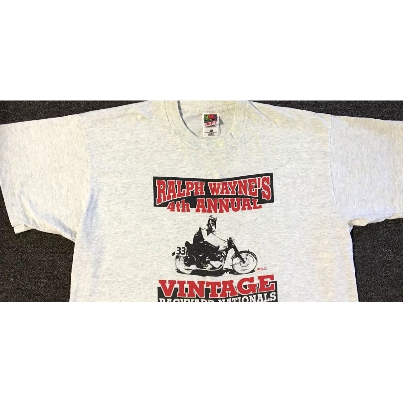Vintage VINTAGE Ralph Wayne Backyard Motorcycle Race Shirt XL Gray Mens Biker Car Grunge 90s DistressedSportsRetro Size US XL / EU 56 / 4 - 5 Thumbnail