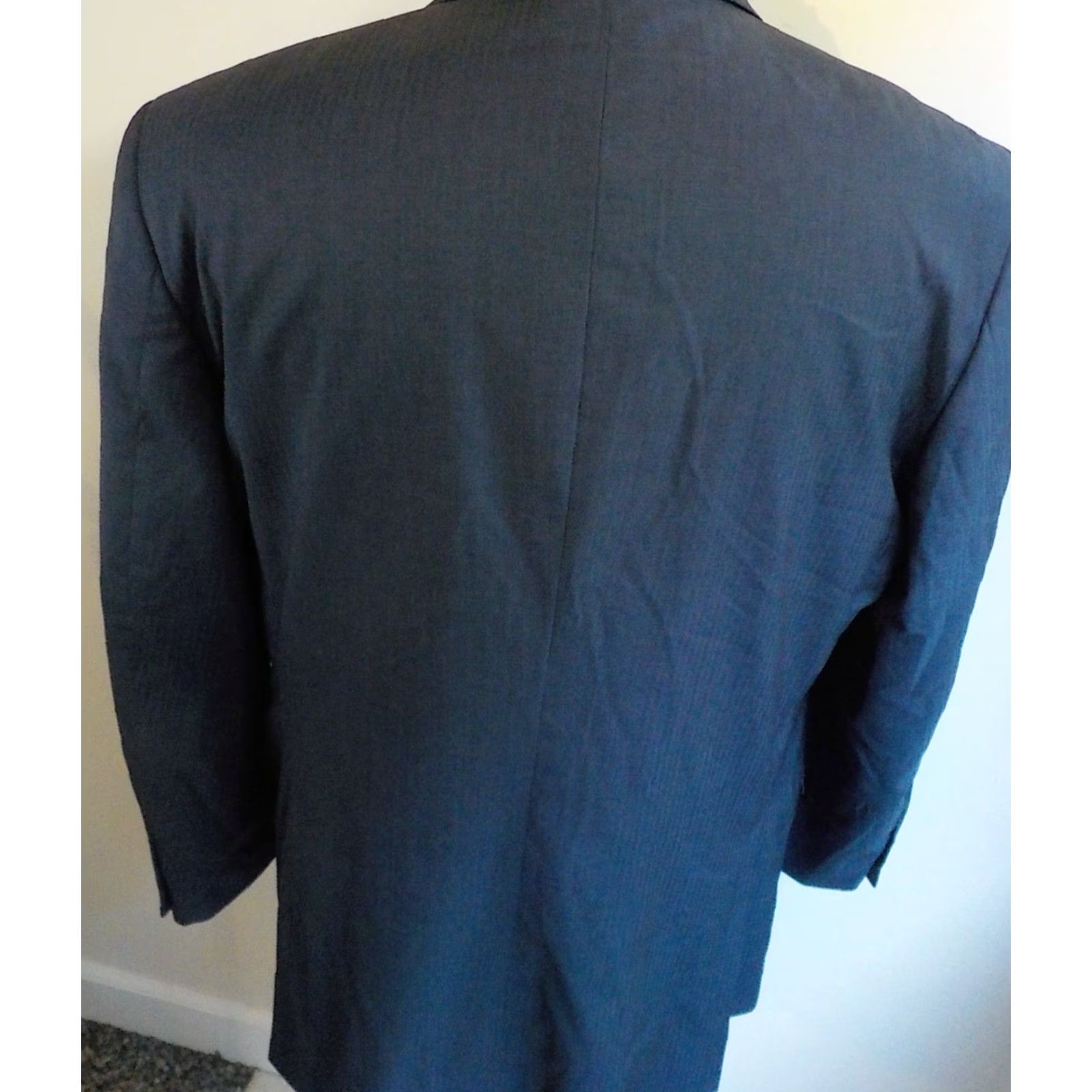 Peter Millar VINTAGE Peter Millar Blazer 2 Button Blue Tonal Stripe SZ 44R Regular Mens Jacket Size 44R - 6 Thumbnail